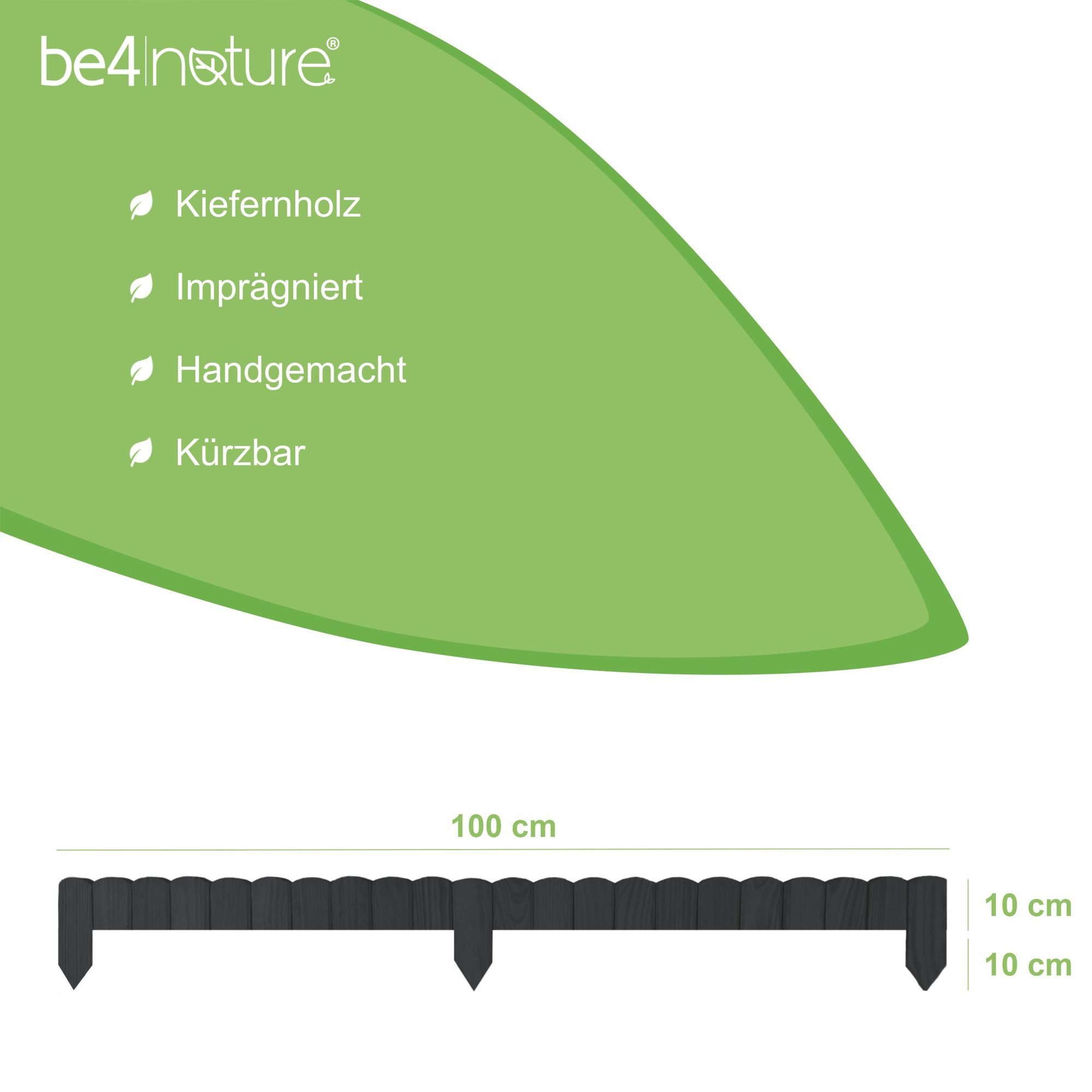be4nature Palisade Rollborder Flexibler Holzzaun aus günstig online kaufen
