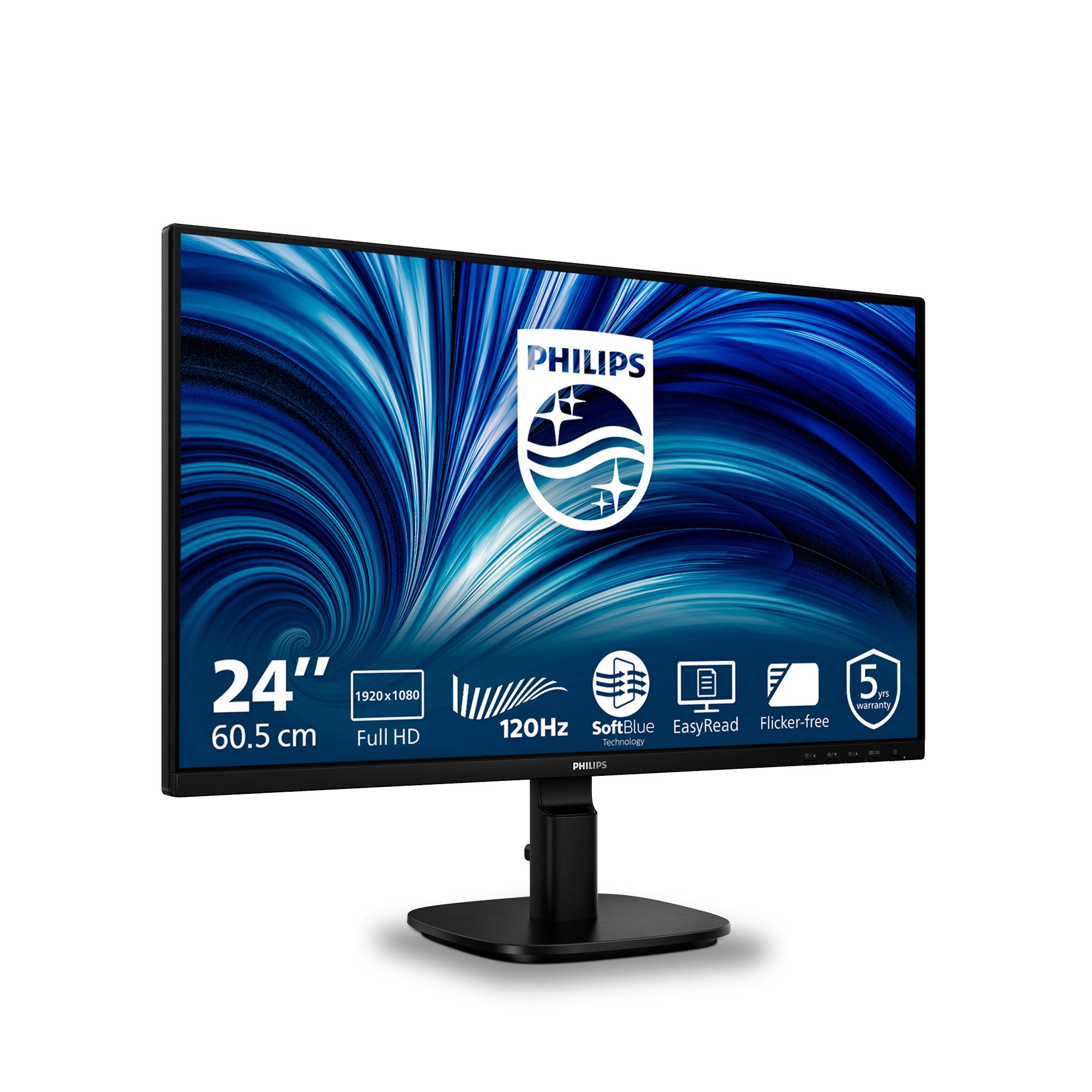 Philips 24B2N2200 - 2000 Series - LED - 61 cm (24) (23.8" sichtbar) - 1920... TFT-Monitor (1920 x 1080 px, Full HD, 4 ms Reaktionszeit, 120 Hz, IPS, Lautsprecher, HDCP)