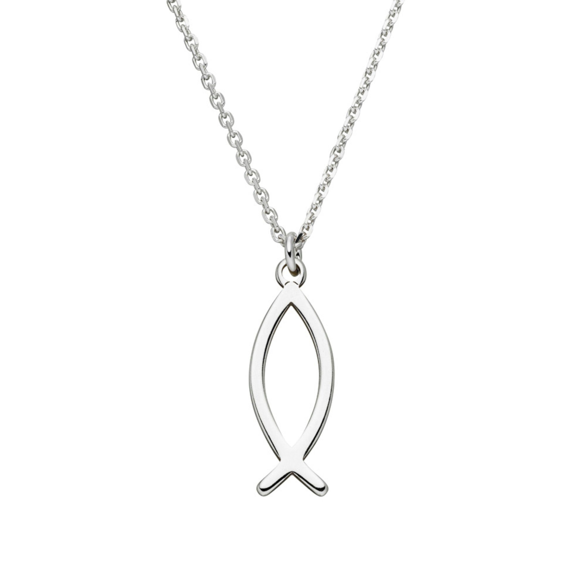 SCHOSCHON Kette mit Anhänger Halskette ICHTHYS günstig online kaufen