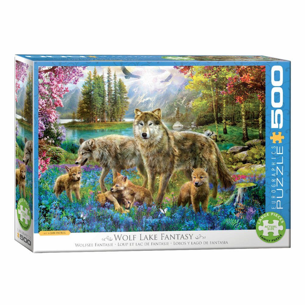 EUROGRAPHICS Puzzle Wolfsee Fantasie, 500 Puzzleteile