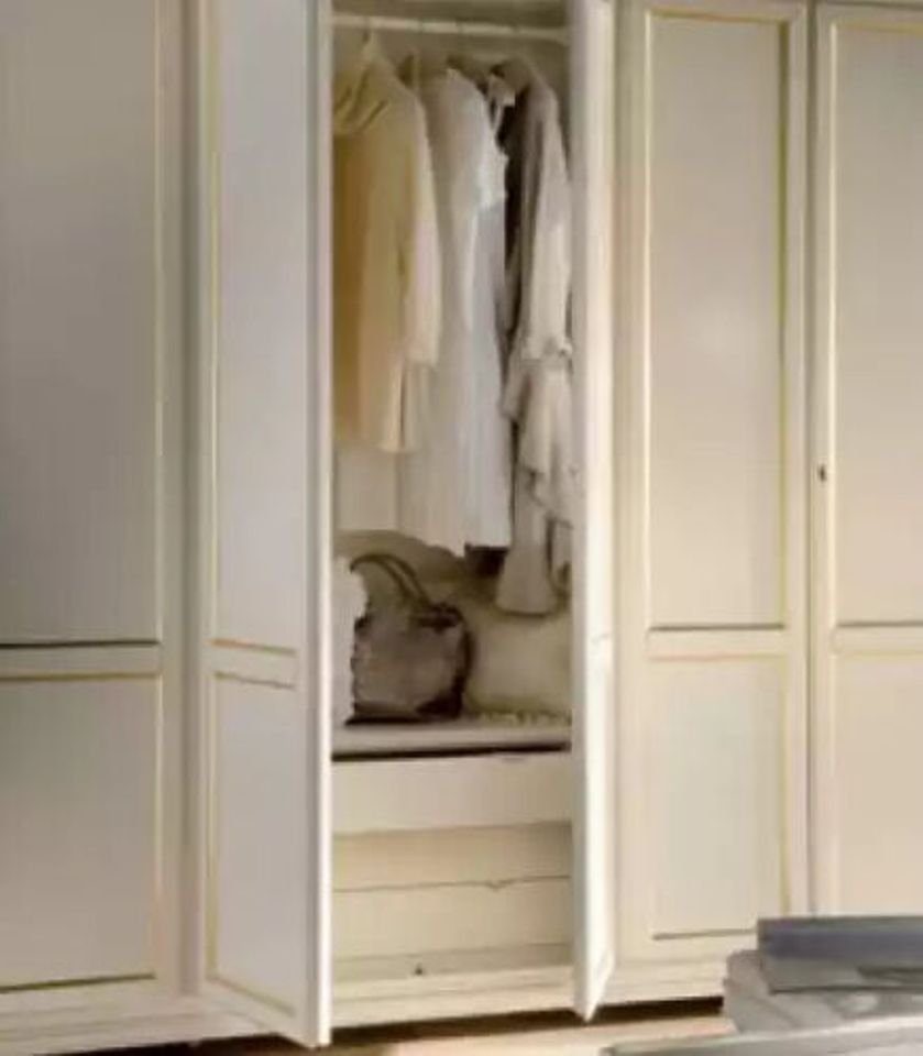 JVmoebel Kleiderschrank Beige Kleiderschrank Nur Italy Made Kleiderschrank) (1-St., Einrichtung Schlafzimmer Italienische Möbel in