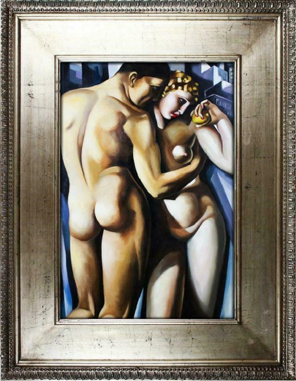 JVmoebel Gemälde Abstrakte Erotik Sex Kunst Gemälde Ölbild Bild Bilder Ölgemälde Sofort, Erotik