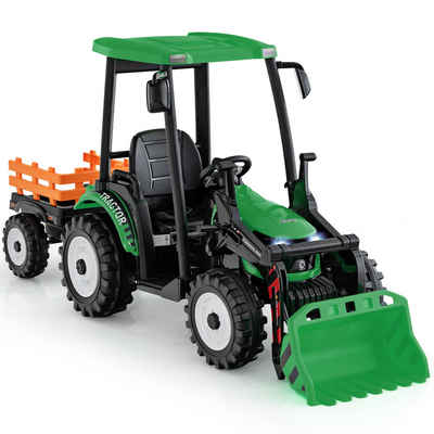 KOMFOTTEU Elektro-Kindertraktor, Belastbarkeit 30 kg, 3 in 1 Elektroauto mit 6 Rädern, bis zu 30 kg