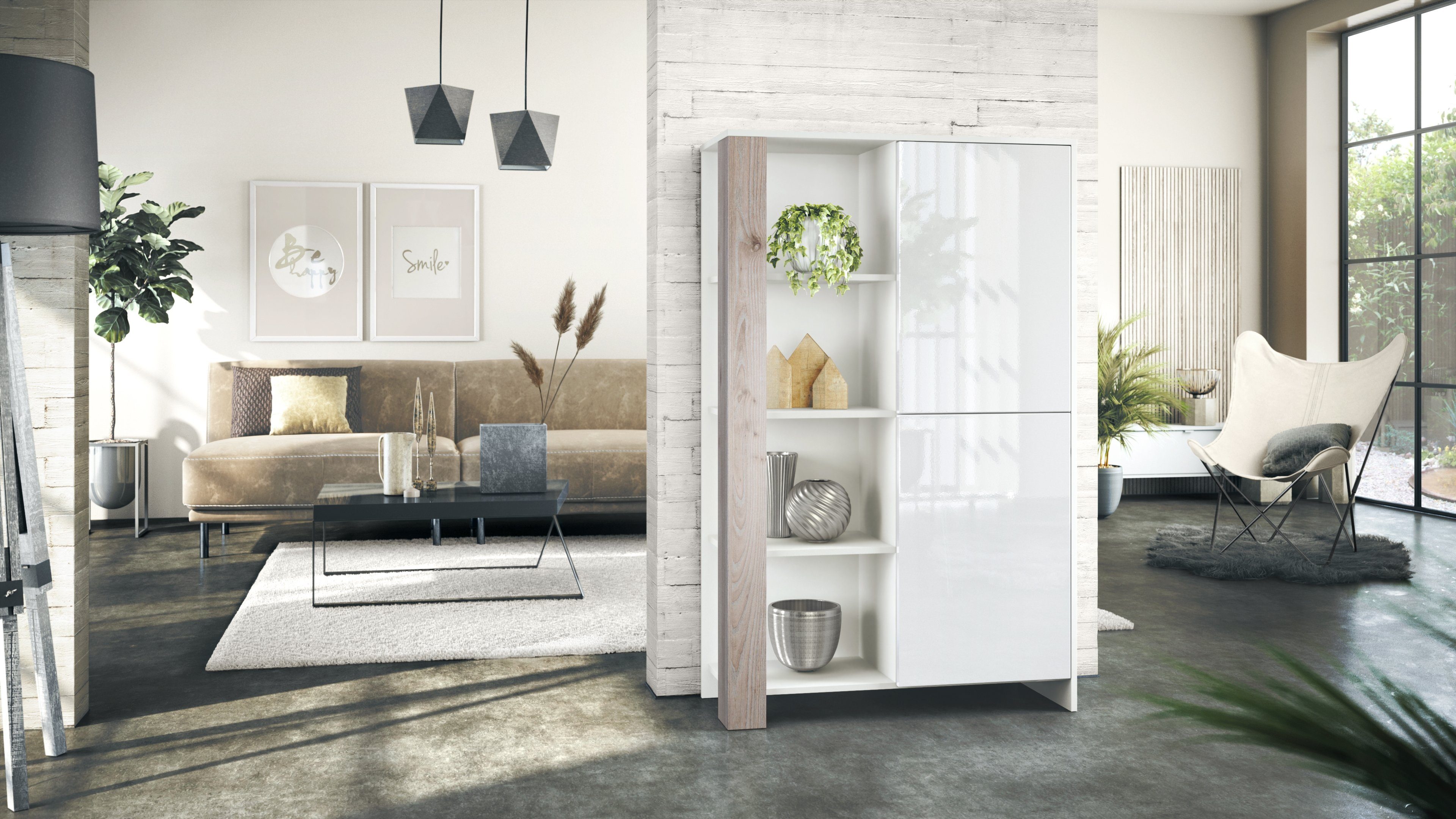 Vladon Highboard Canto (Highboard, mit 2 günstig online kaufen