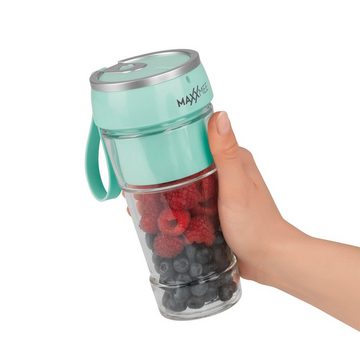 MAXXMEE Smoothie-Maker Mini-Mixer, 60 W, 2GO 300 ml mint