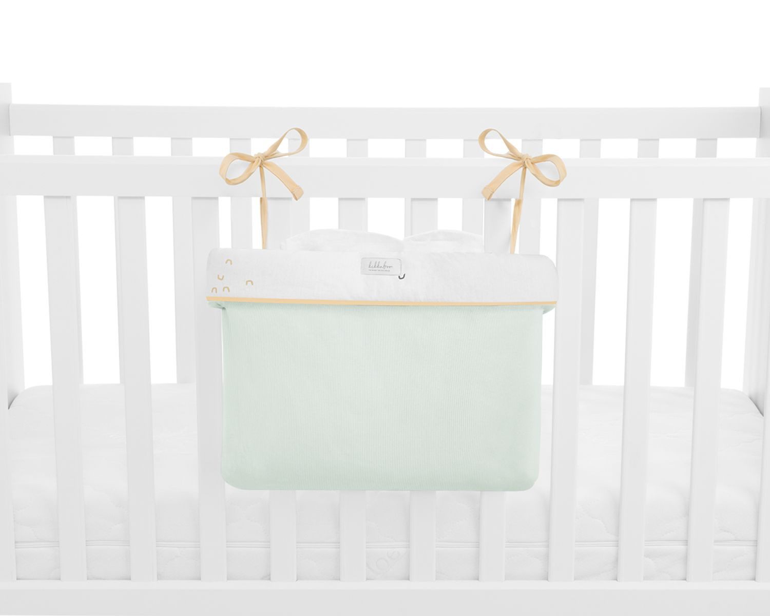 Kikkaboo Wickeltasche 311080600 (1-tlg), Baumwolle, Stickereien, Bindebänder, 33 x 23 x 8 cm, Aufbewahrungskorb
