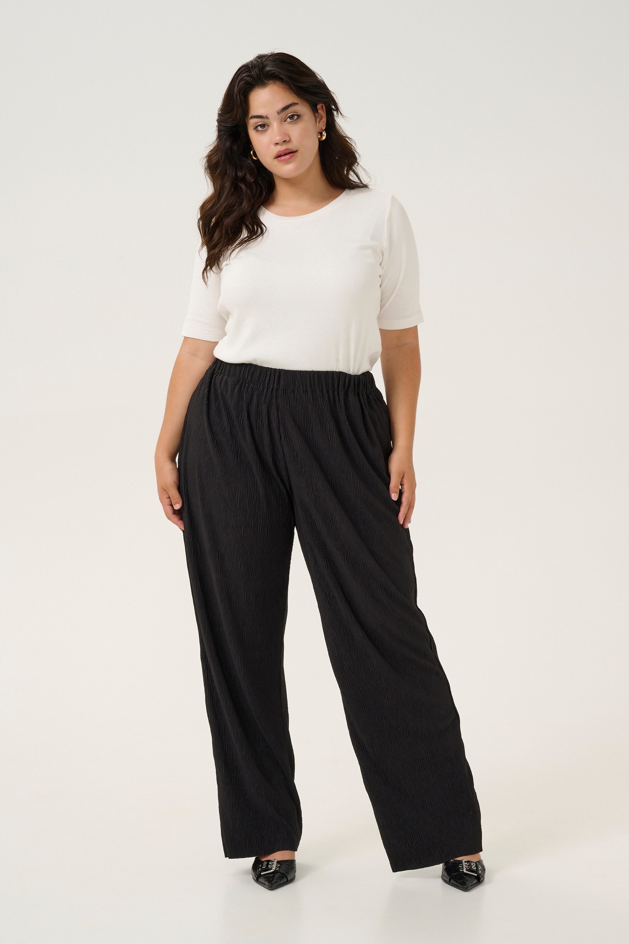 KAFFE Curve Stoffhose Casual Hose KCruben Große Größen