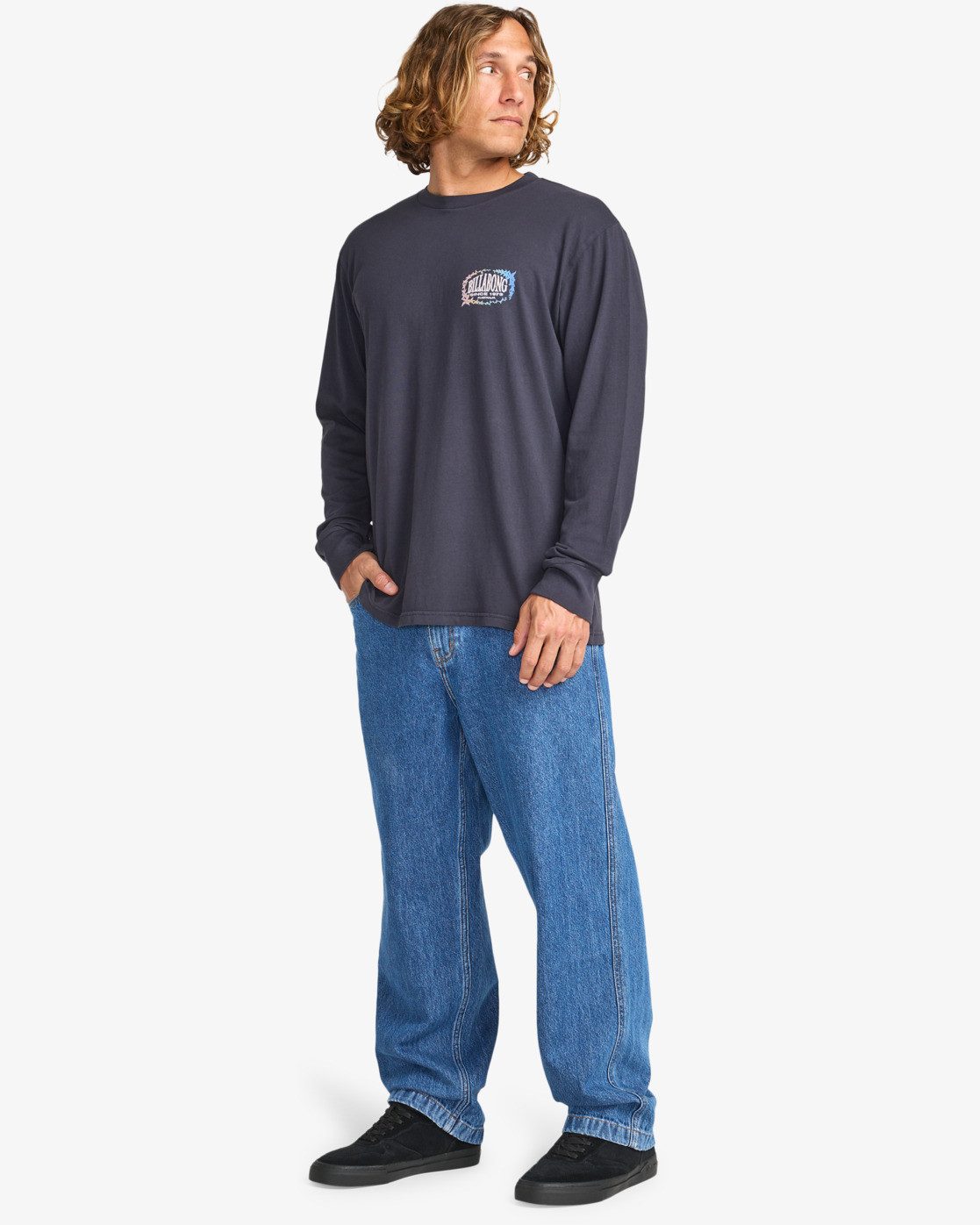 Billabong Langarmshirt The Bay Wave Washed - Longsleeve für Männer