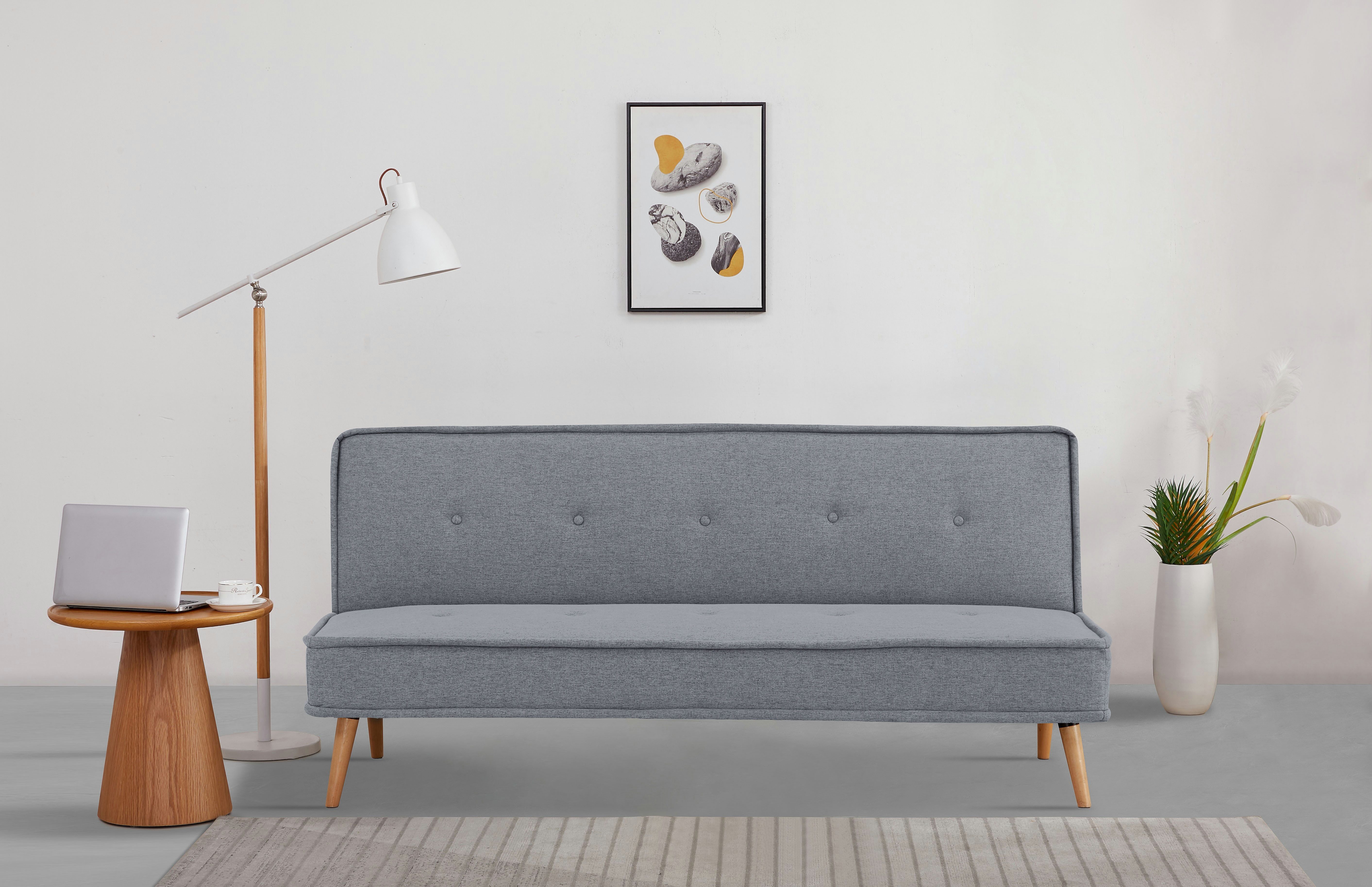 INOSIGN Schlafsofa ARBON,183cm, klappbarer 3-Sitzer mit verstellbarer Rücke günstig online kaufen