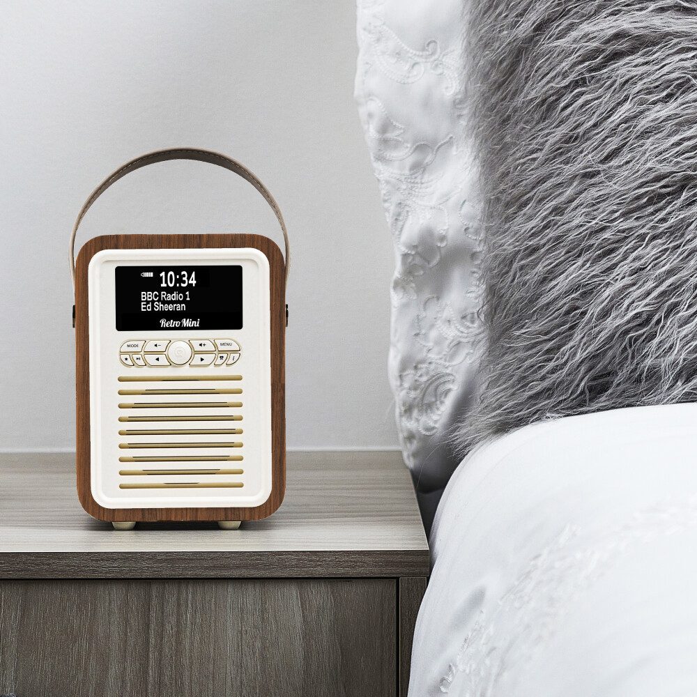 VQ VQ Retro Mini DAB/DAB+ Digitalradio Bluetooth, Wecker – Braun VQ Digitalradio (DAB)