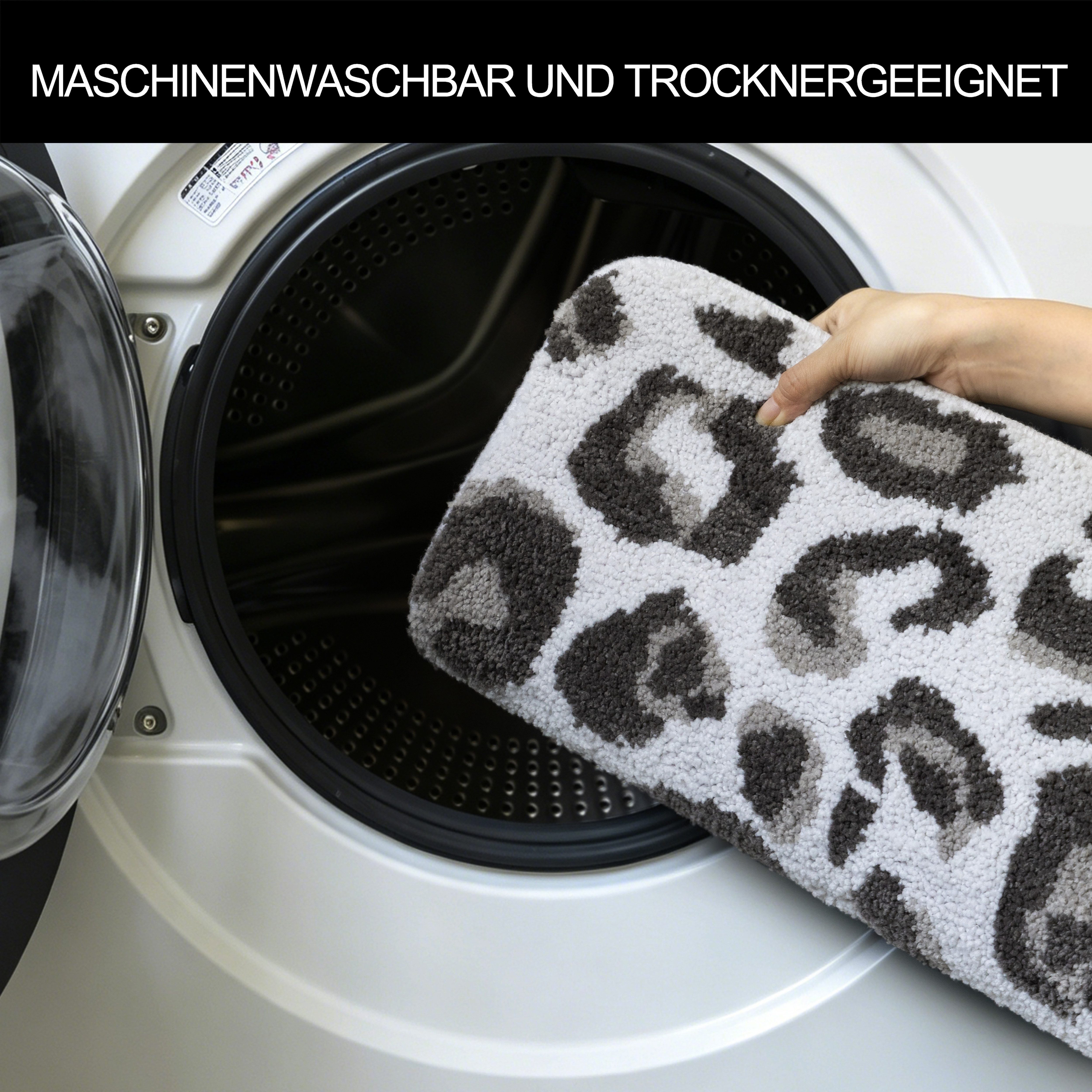 OTTO home Badematte Regona Leo, Badvorleger, Badezimmer Teppich, Duschvorleger, Höhe 10 mm, rutschhemmend beschichtet, schnell trocknend, fußbodenheizungsgeeign – Bild 5 von 5