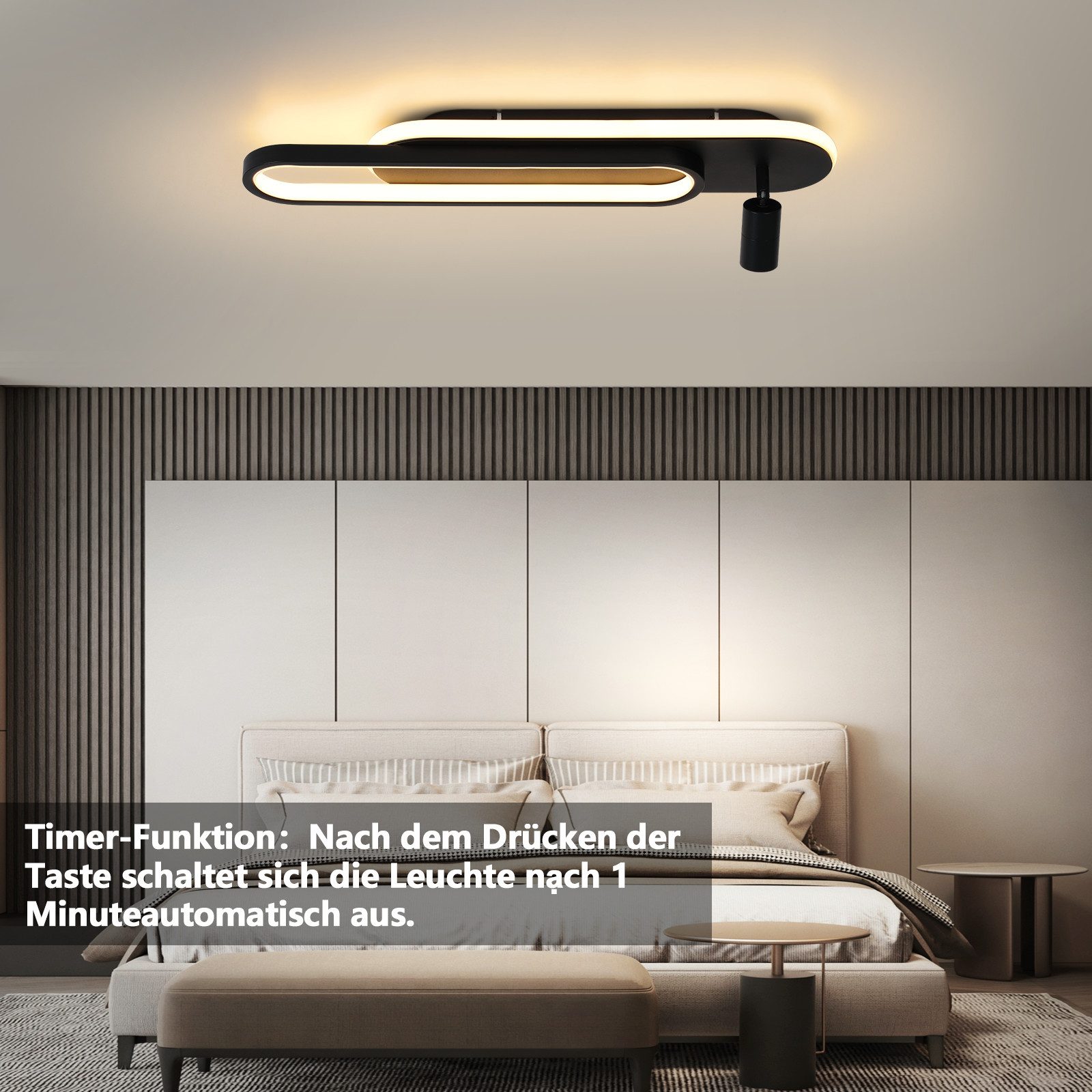 Nettlife LED Deckenleuchte Dimmbar mit 1 günstig online kaufen