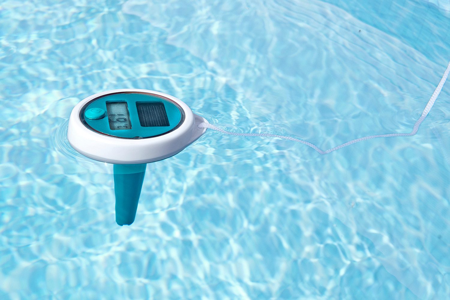 Bestway Schwimmthermometer mit digitaler Anzeige, Packung 1-tlg., Leicht ablesbares beleuchtetes LCD-Display, Einfache Bedienung per Knopfdruck
