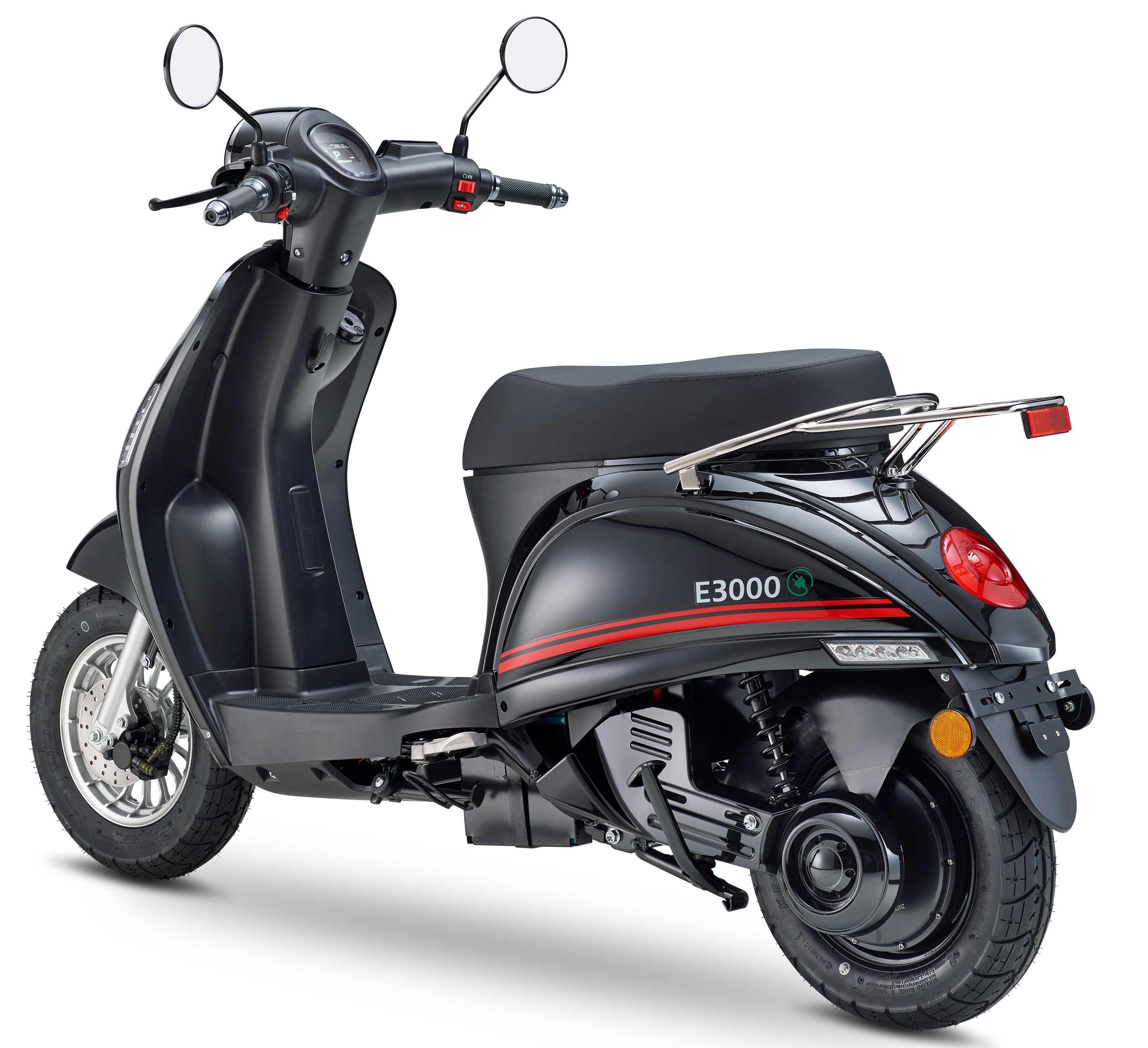 Luxxon E-Motorroller E3000, 3000 W, 45 km/h, bis zu 55 km Reichweite, mit Straßenzulassung, 2 Sitzplätze