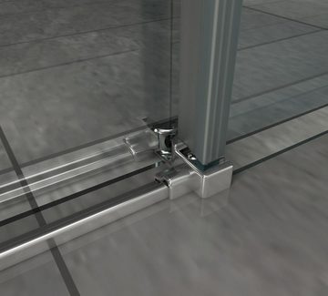Home Systeme Dusch-Schiebetür SOIL Nischentür Duschkabine Dusche Duschwand Glastür Duschtür ESG Glas, 100x195 cm