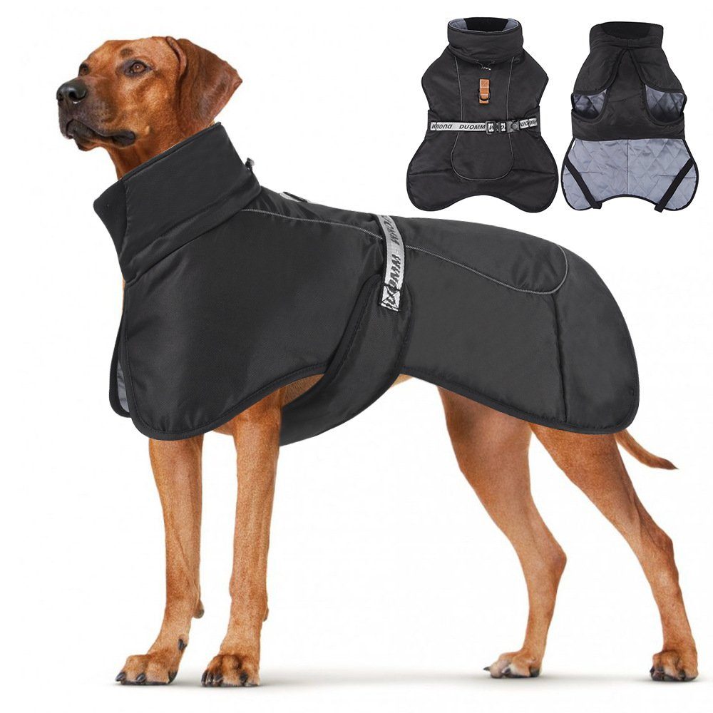 Housruse Hundejacke Warme winddichte Winterjacke für mittelgroße und große  Hunde, Mit Reflexstreifen, wasser- und winddicht