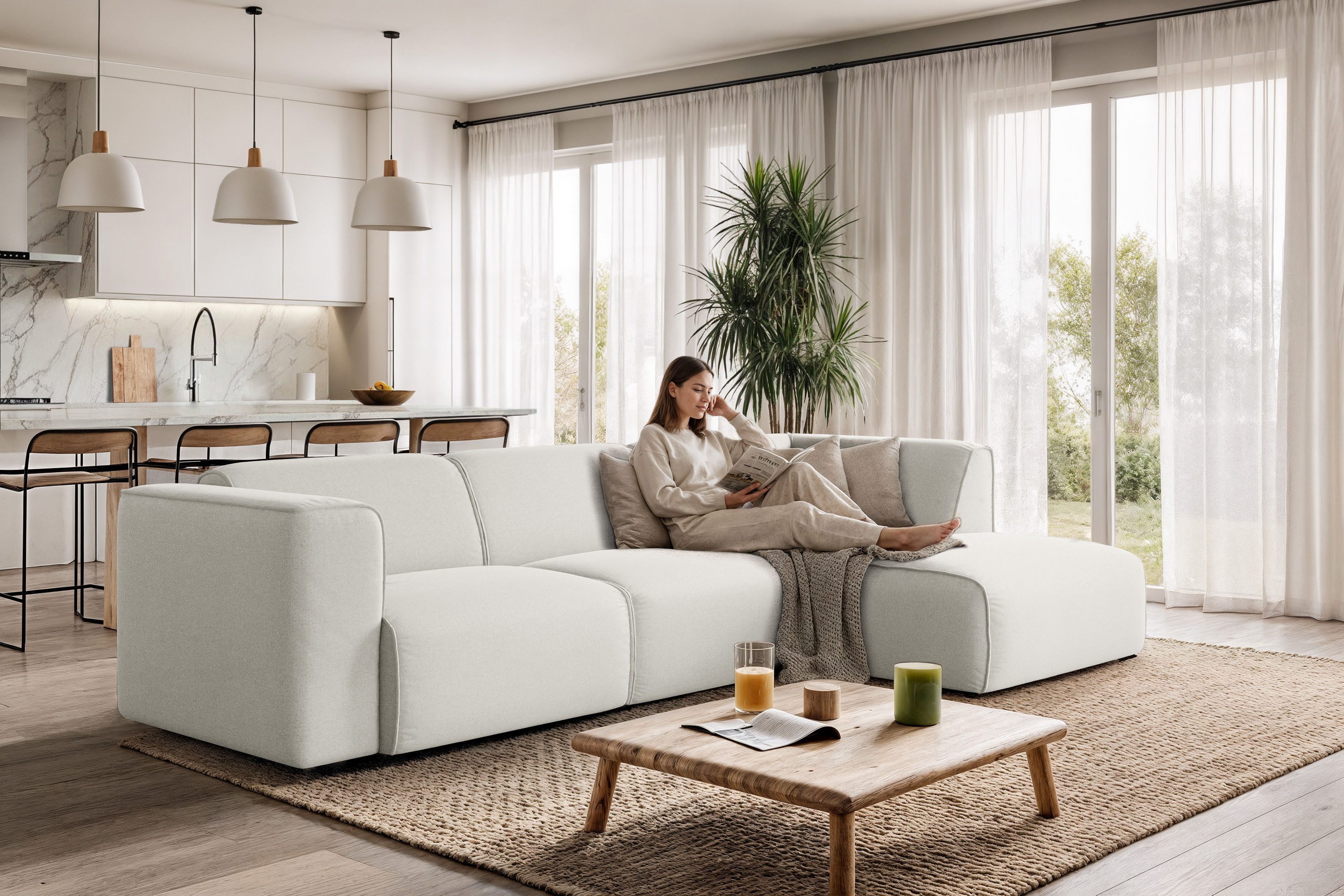 OTTO home Ecksofa Merid L-Form, B: 295 cm - OTTO. Verlässliche Qualität., jederzeit durch Module erweiterbar