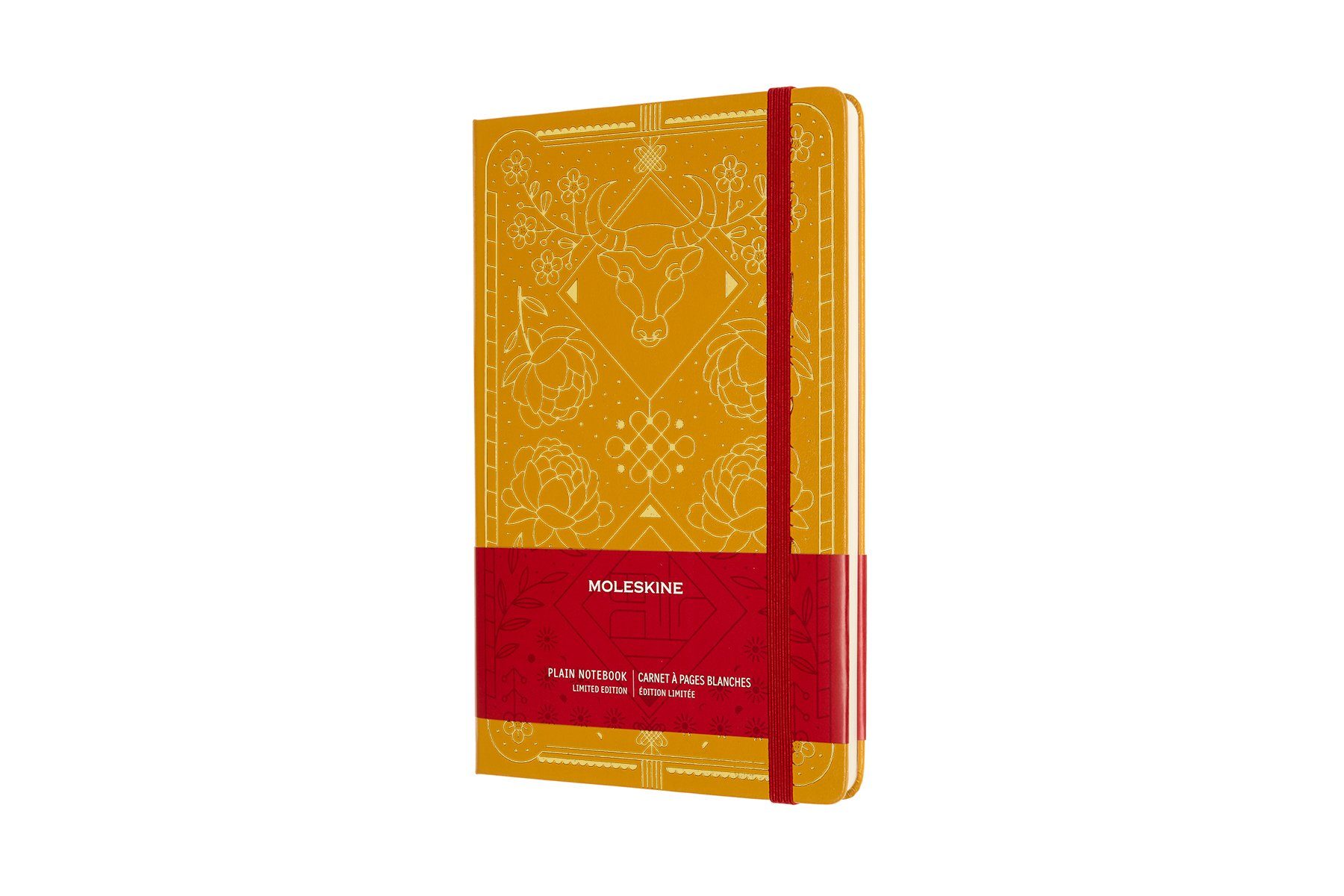 MOLESKINE Notizbuch, Das Jahr des Ochsen - Fester Einband - Groß (13x21) - Blanko - Gold