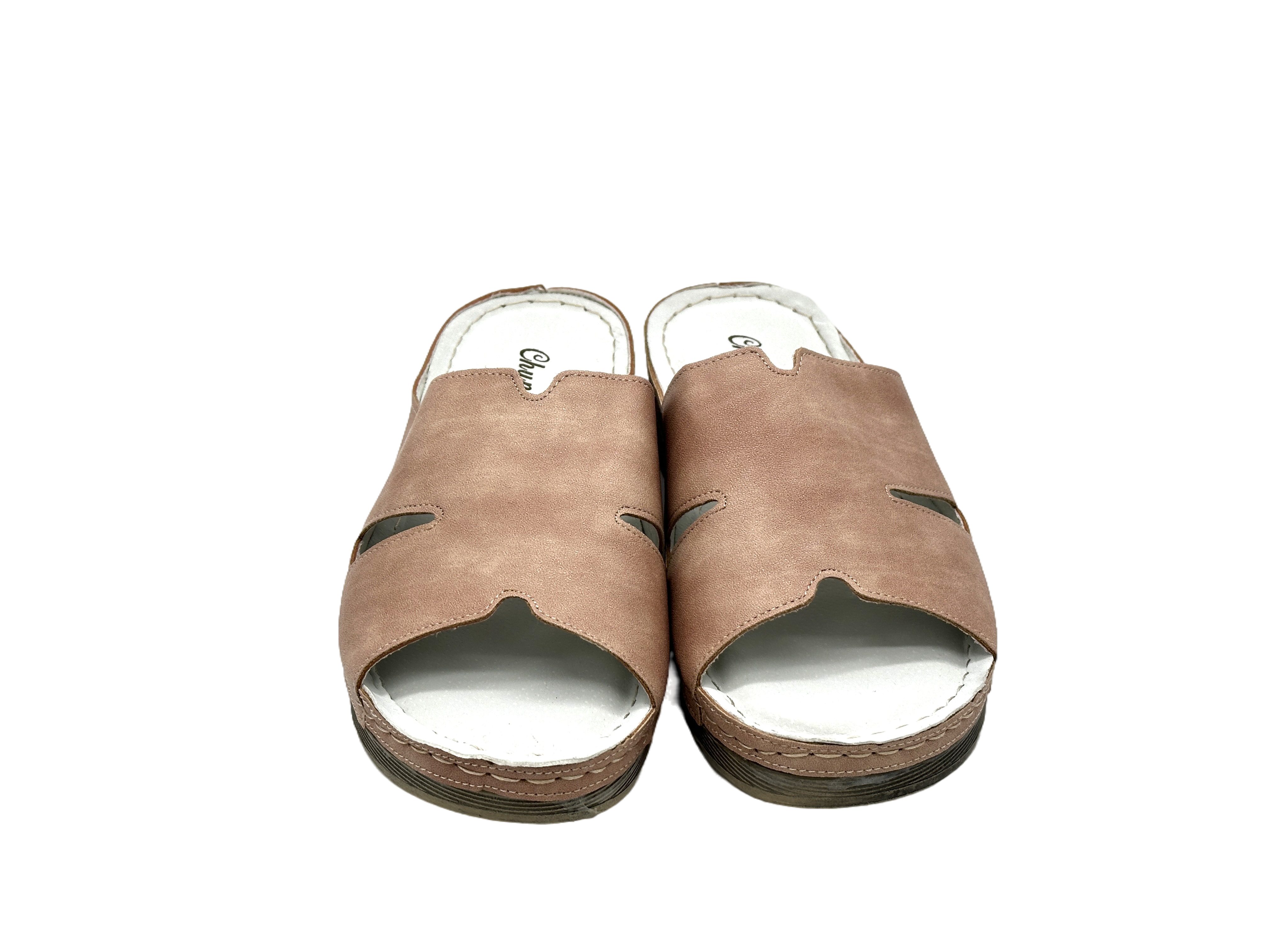 Nowaland Moderne Damen-Pantoletten mit Komfort-Sohle und Cut-Out-Design Pantolette leichte Plateausohle, komfortable Passform