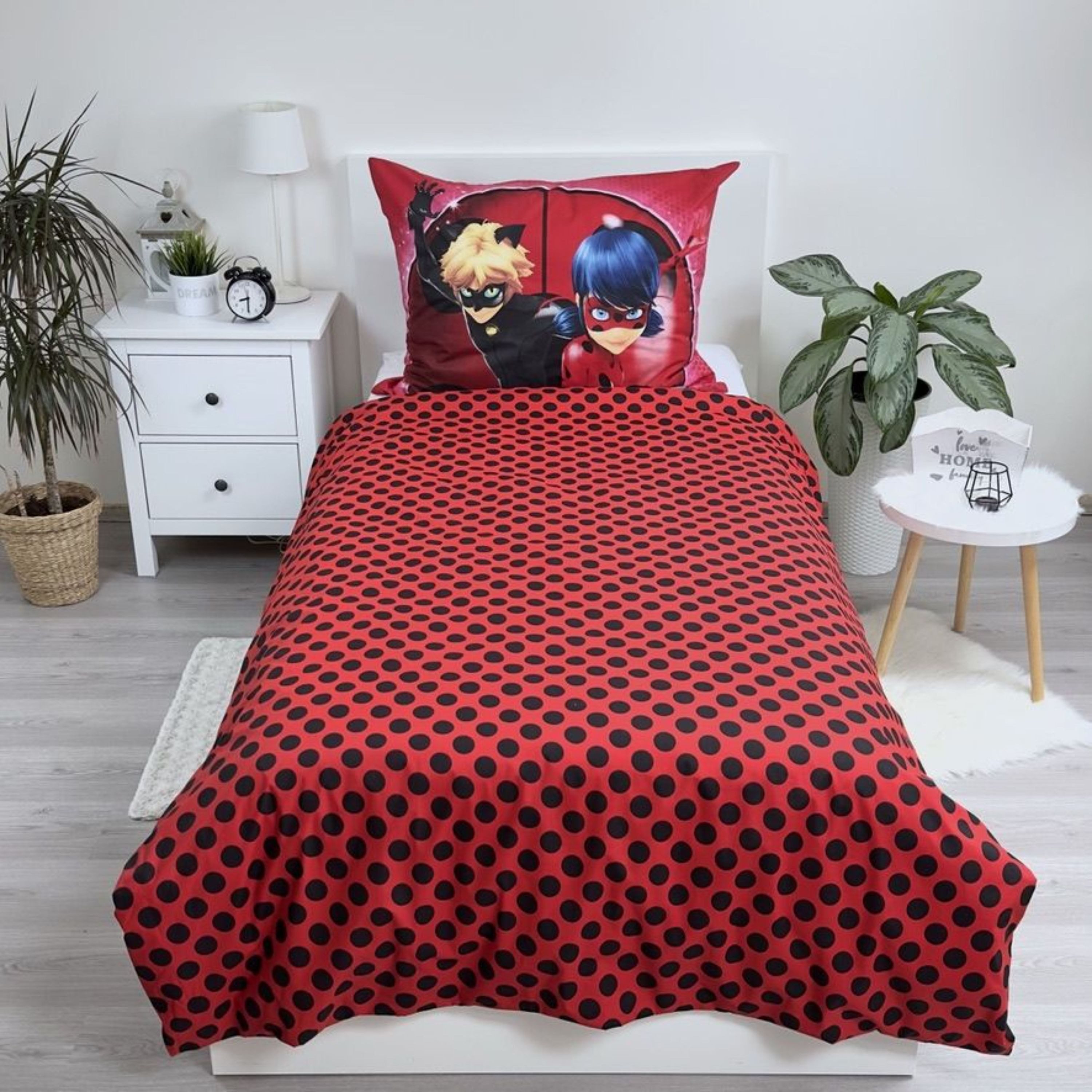 Miraculous Bettwäsche Ladybug & Cat Noir, Baumwolle, 2 teilig, Kinder Wendebettwäsche 135-140 x 200 cm