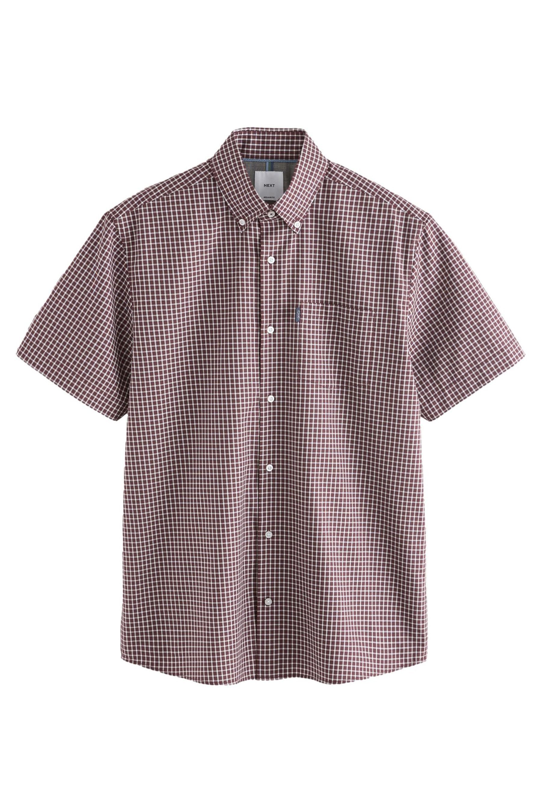 Kurzarmhemd Bügelleichtes Regular Fit Button-down-Oxfordhemd