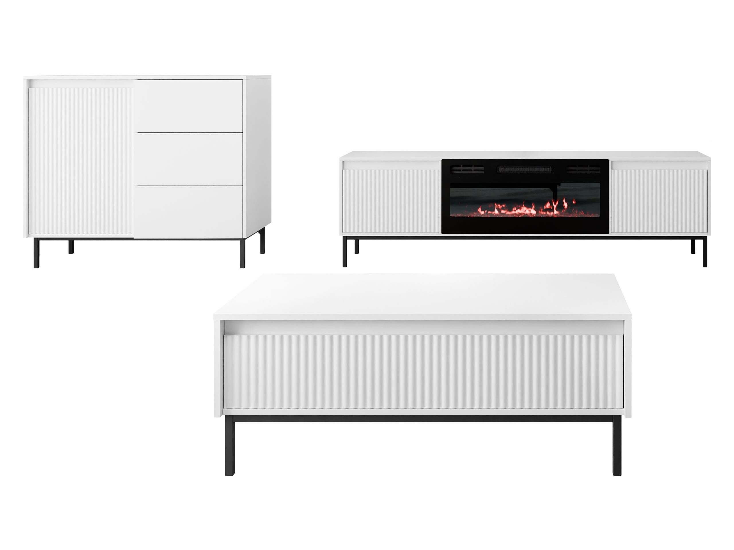MIRJAN24 Wohnzimmer-Set Ozmi IV, (Kommode, TV-Lowboard günstig online kaufen