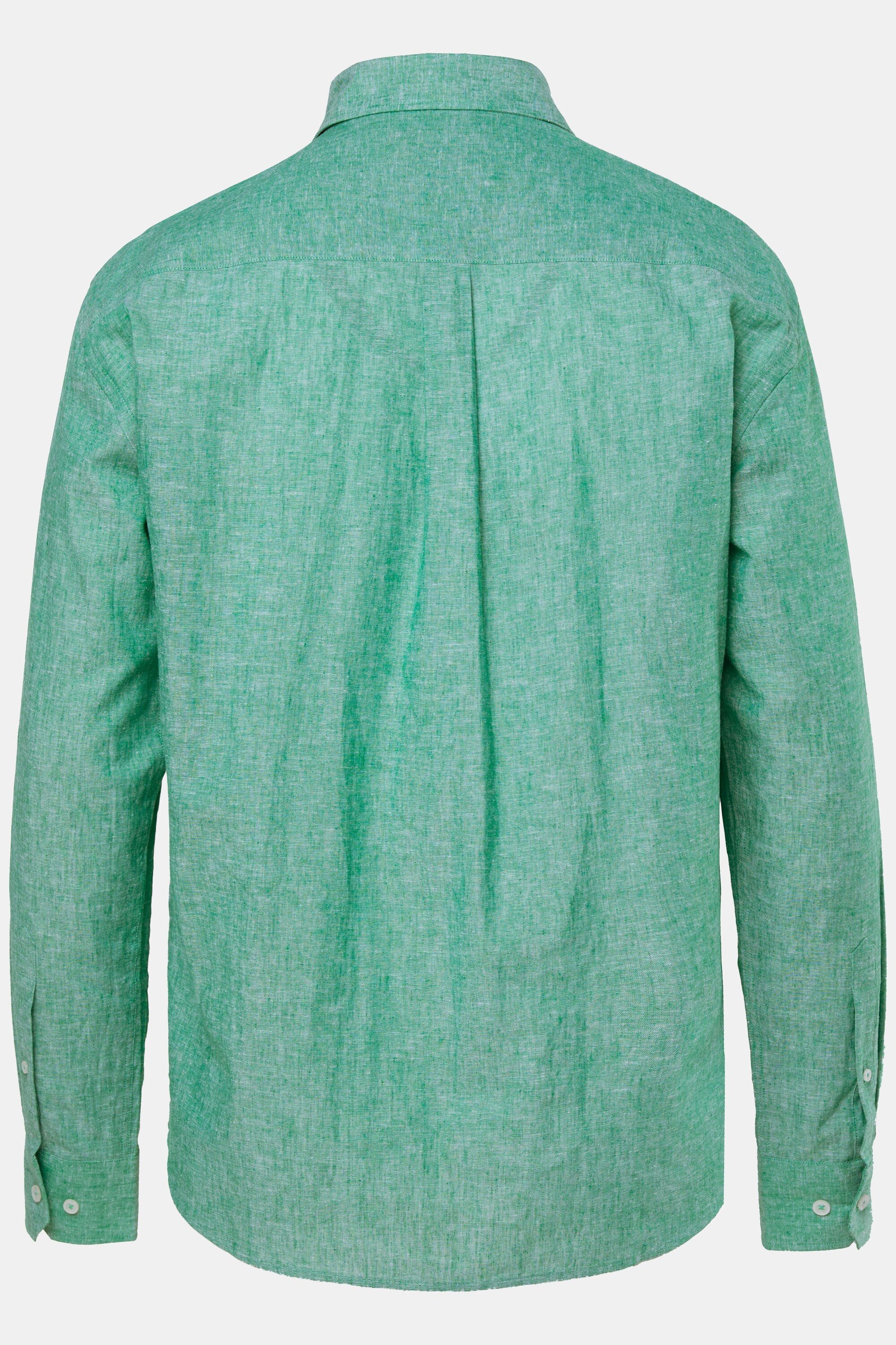JP1880 Businesshemd Hemd Langarm Leinenmix Kentkragen Modern Fit