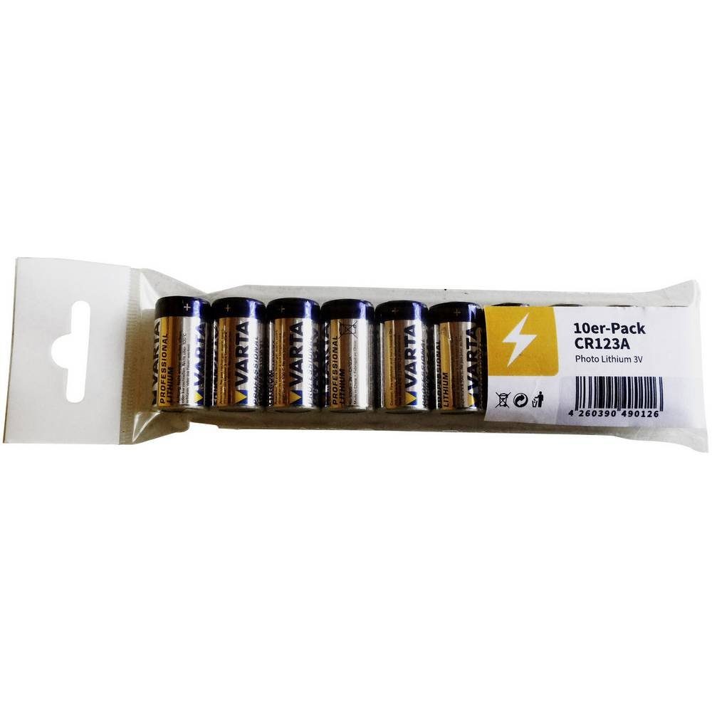 VARTA Professional Photo CR 123 A Lithium-Batterie 6205301401-10 Fotobatterie