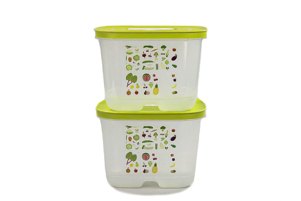 TUPPERWARE Frischhaltedose KlimaOase 1,8 L limette (2) PrimaKlima + SPÜLTUCH