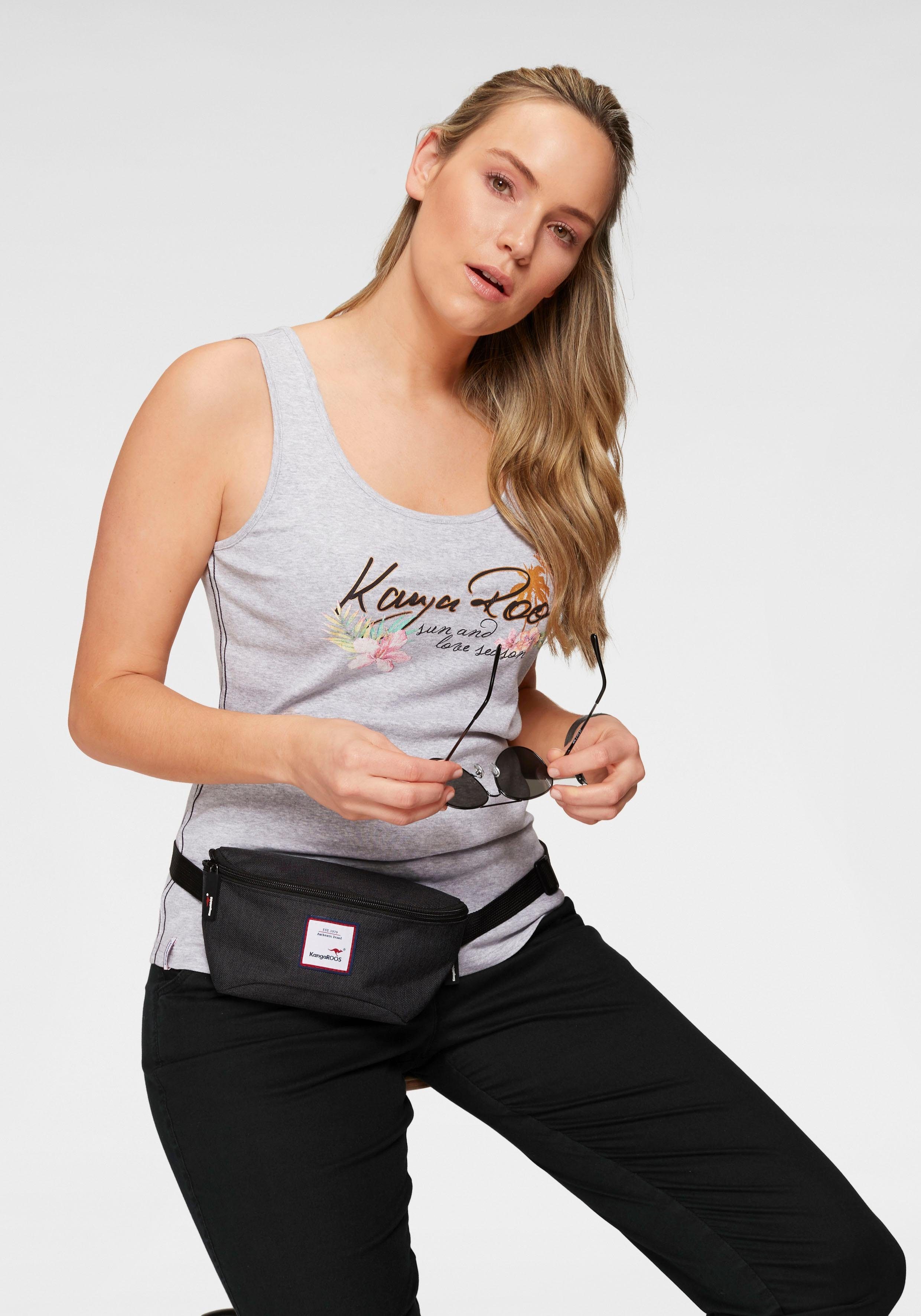 KangaROOS Tanktop mit femininem Frontdruck