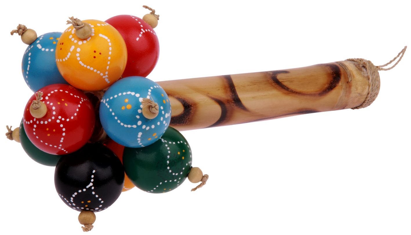 WORU Shaker Percussion Rassel mit Bambusgriff handgefertigt ca. 25 cm, 1-St.
