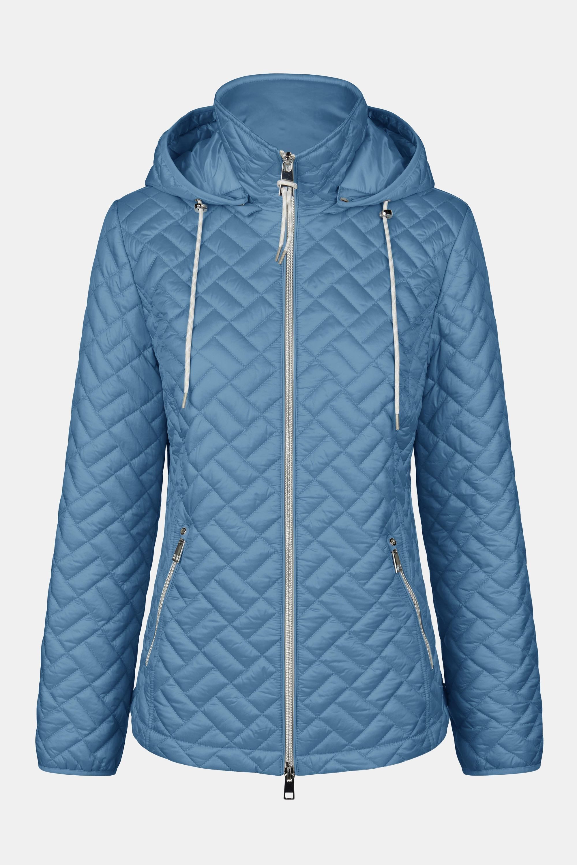 Barbara Lebek Steppjacke leichte Übergangsjacke oder Frühlingsjacke mit abnehmbarer Kapuze