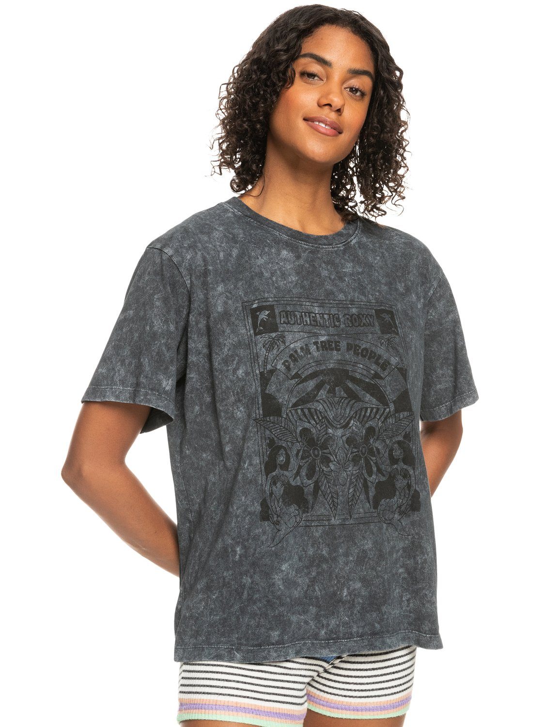 Oversize-Shirt Moonlight Sunset Roxy Anthracite