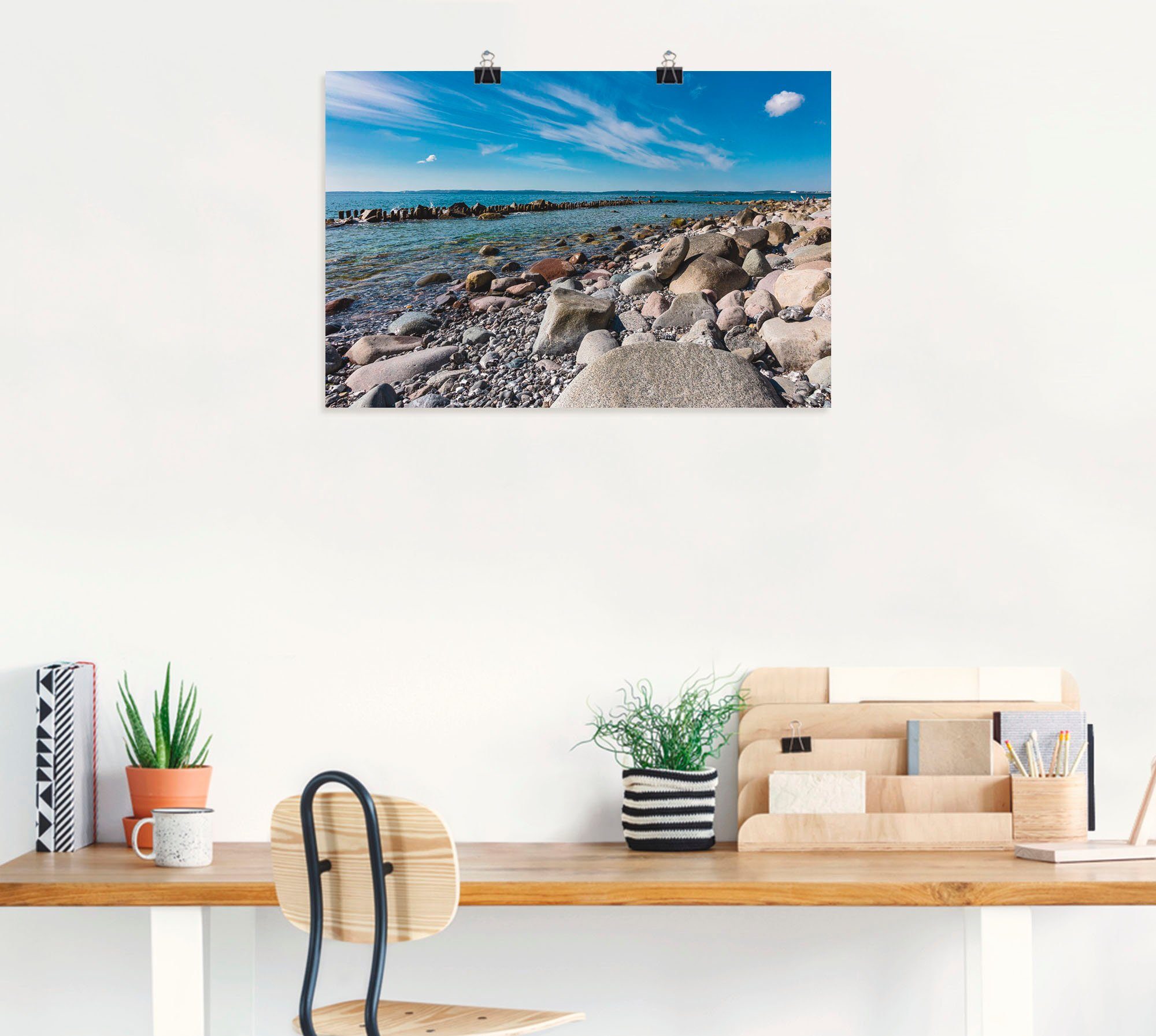 Küste in Alubild, Rügen, Leinwandbild, (1 Wandbild Wandaufkleber Insel der oder Artland versch. Poster St), als auf Ostseeküste Größen