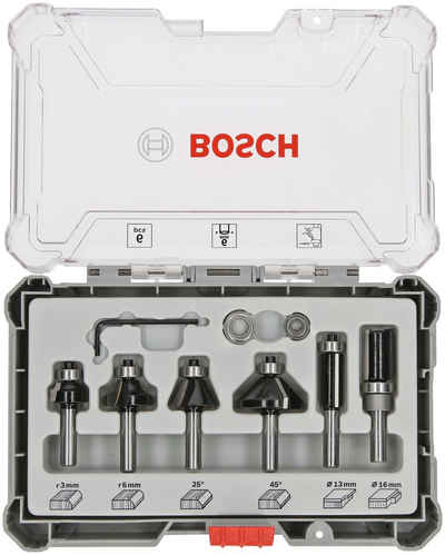 Bosch Professional Fräser-Set »Rand- und Kantenfräser-Set«, 6-tlg., 6-mm-Schaft