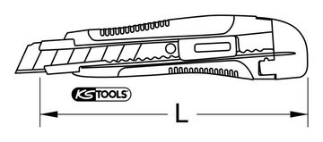 KS Tools Cuttermesser, Klinge: 0.05 cm, Universal-Abbrechklingen-Messer, 165 mm, Klinge 18 x 100 mm