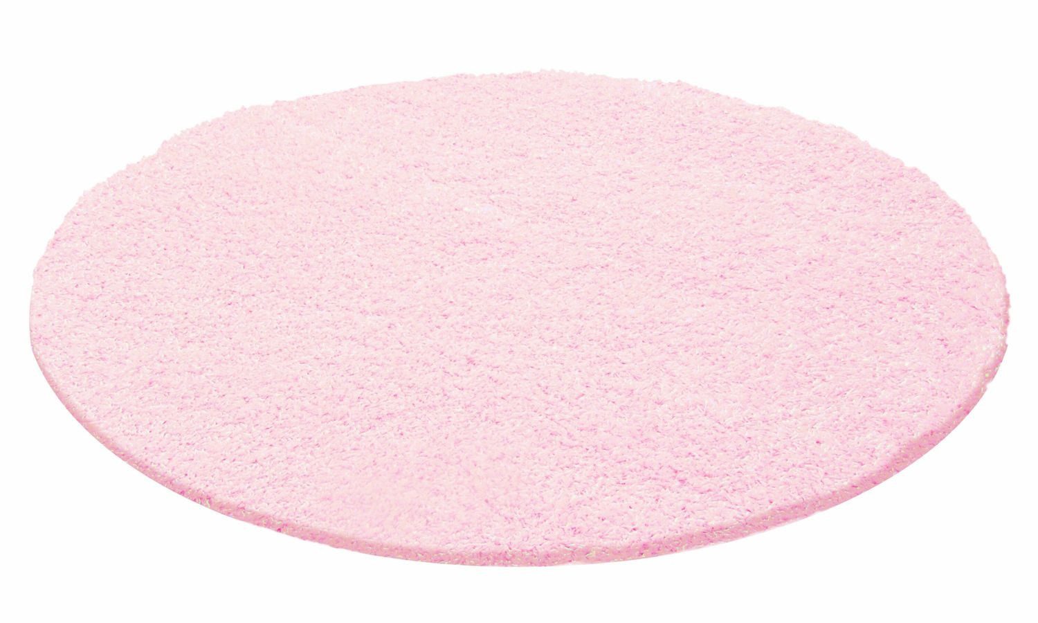 Teppich Boss Teppich Hochflor Teppich Lux Rosa, rund, Höhe: 30 mm