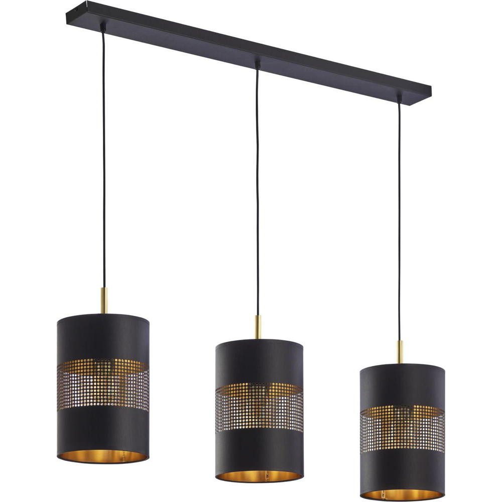 famlights Pendelleuchte famlights, Pendelleuchte Clea in Schwarz E27