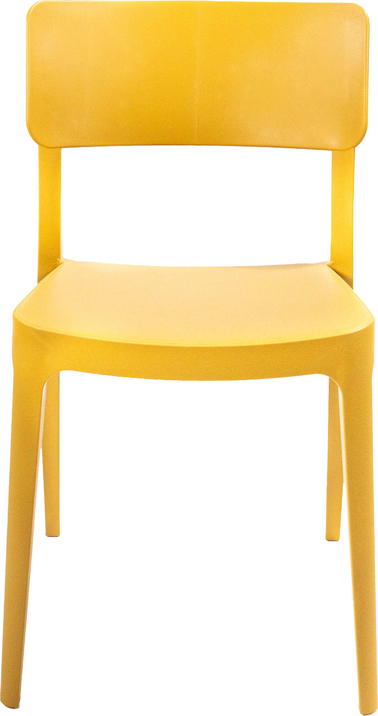 Essentials Stapelstuhl Wing (1 St), senf, Kunststoff
