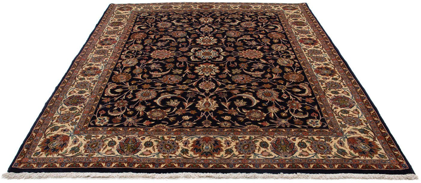 Wollteppich Sarough Blumenmuster Blu scuro 294 x 225 cm, morgenland, rechteckig, Höhe: 10 mm, Unikat mit Zertifikat