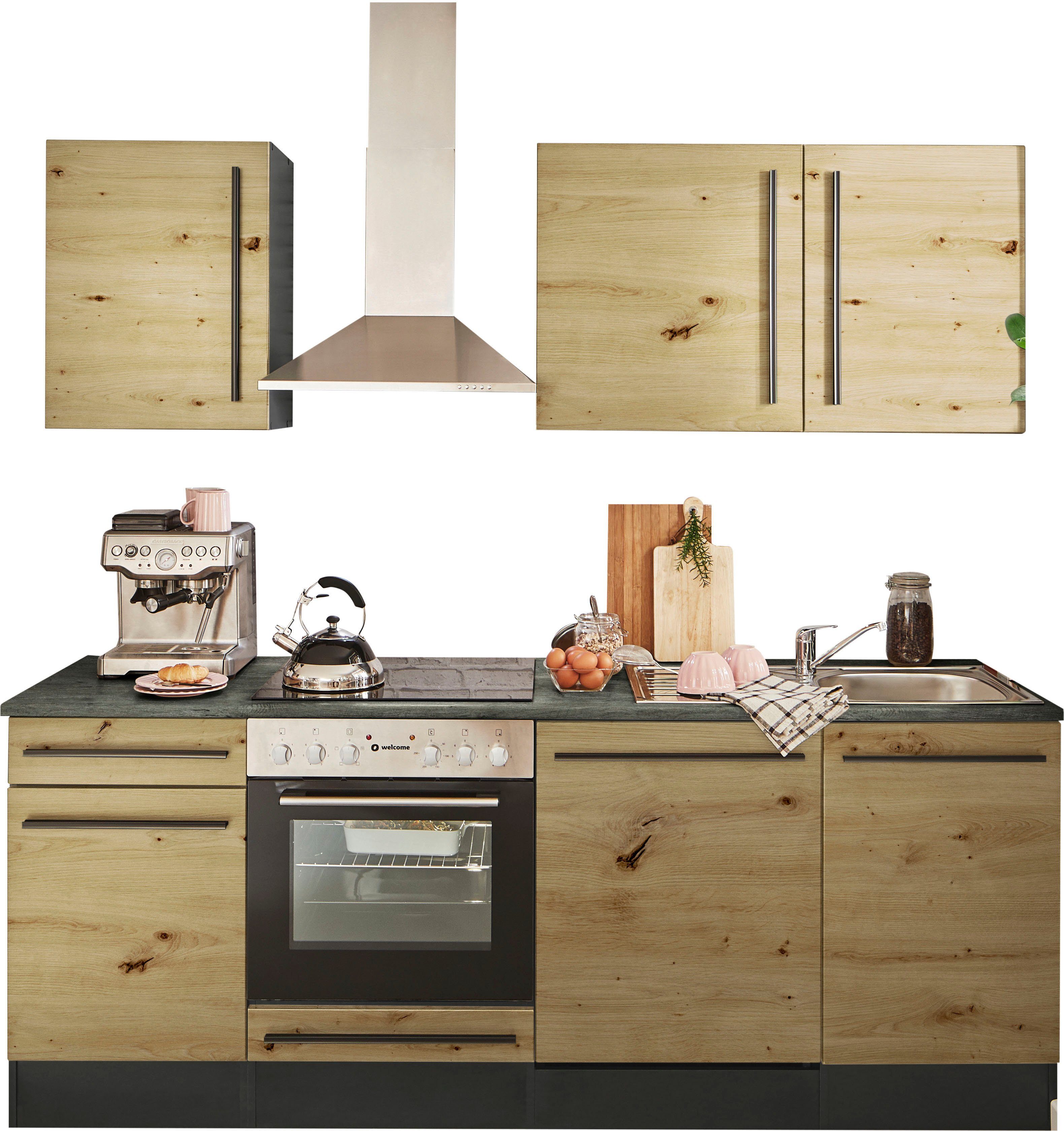 BASIC by Balculina Küchenzeile Jazz, Breite 220 cm, wahlweise mit E-Geräten günstig online kaufen