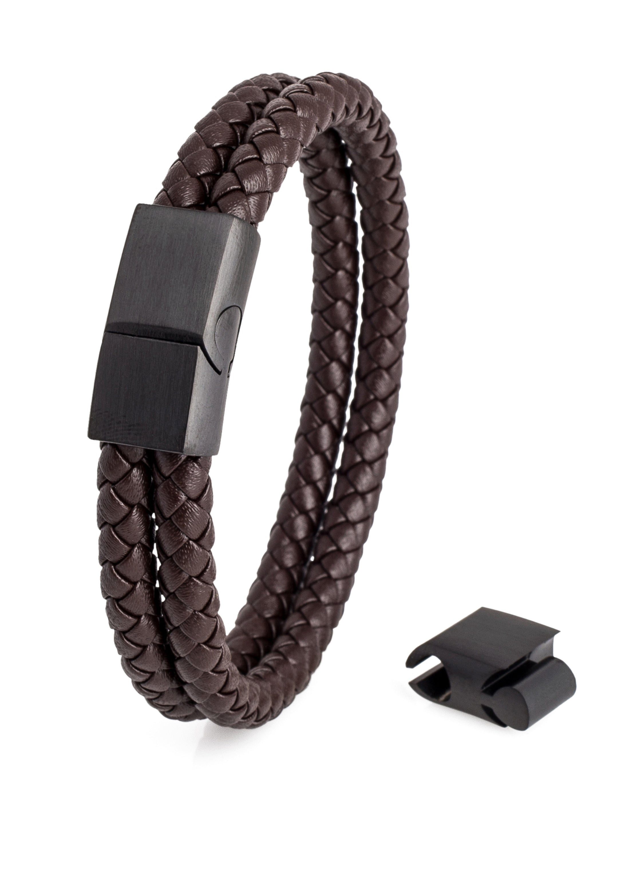 Akitsune Armband Simplicitas Bracelet Matte Black - Brown