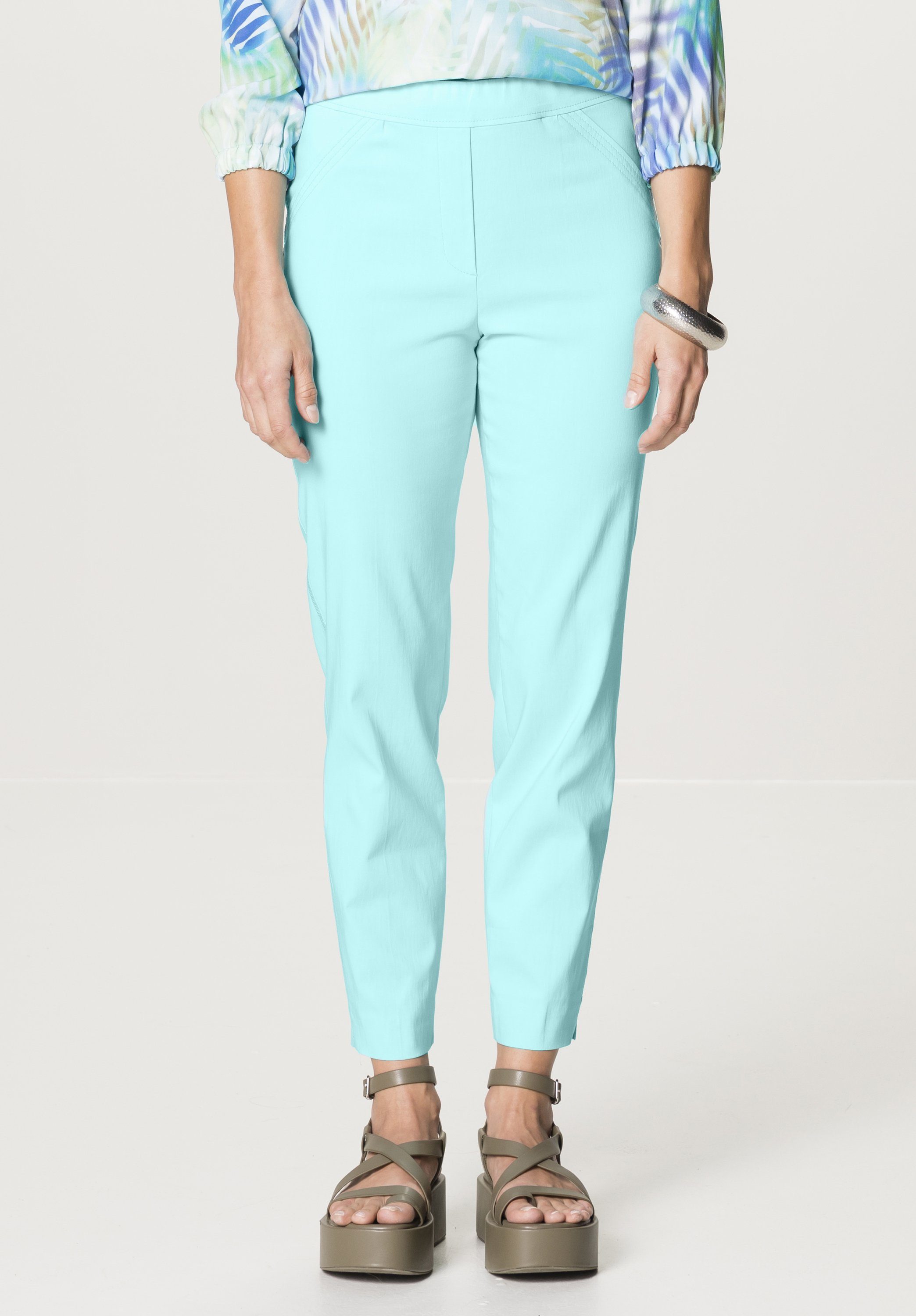 DENVER Schlupfhose Look aqua moderner Trendfarbe bianca cleanem und in