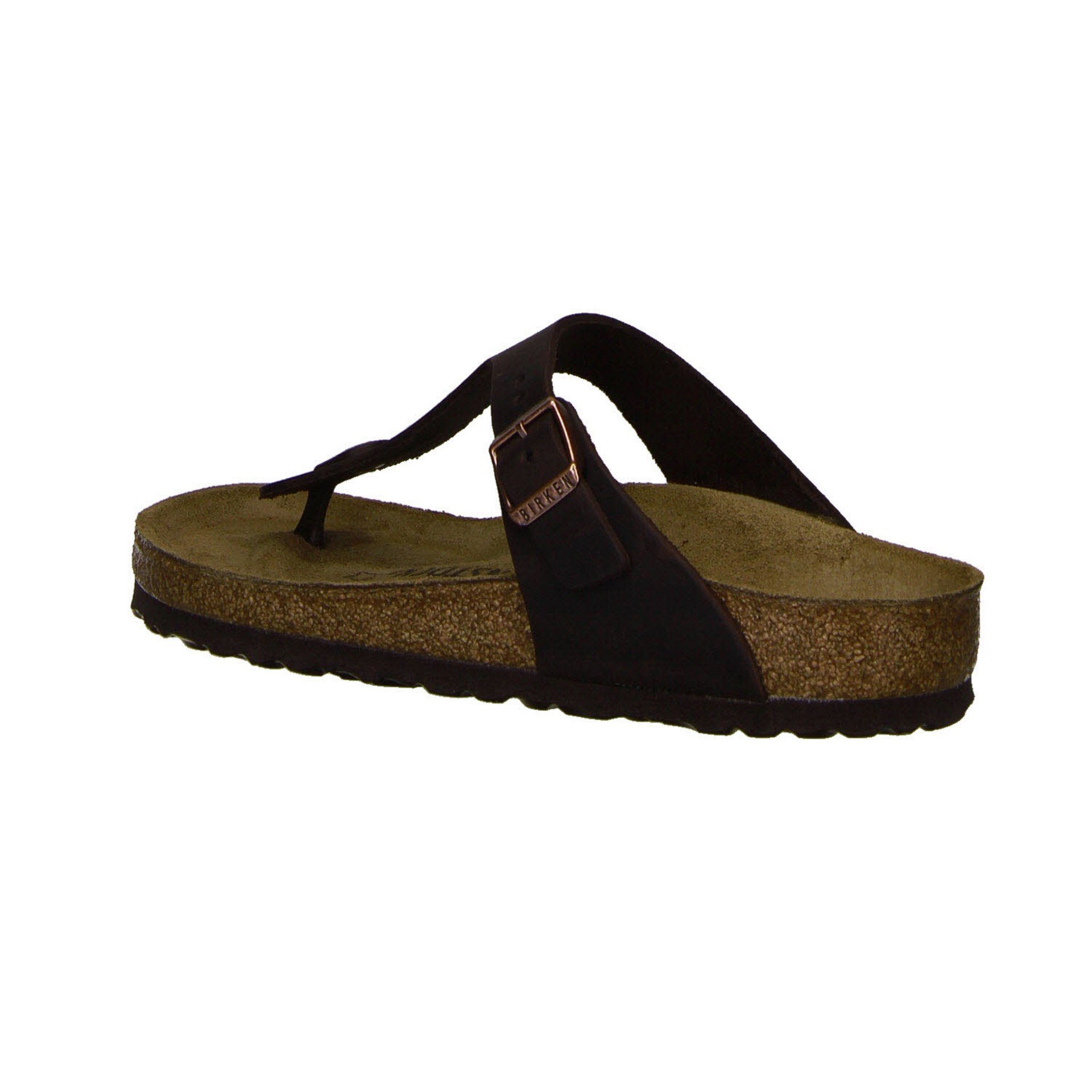 braun Fettleder Birkenstock Zehentrenner Sandalen Pantolette Zehentrenner Gizeh Damen