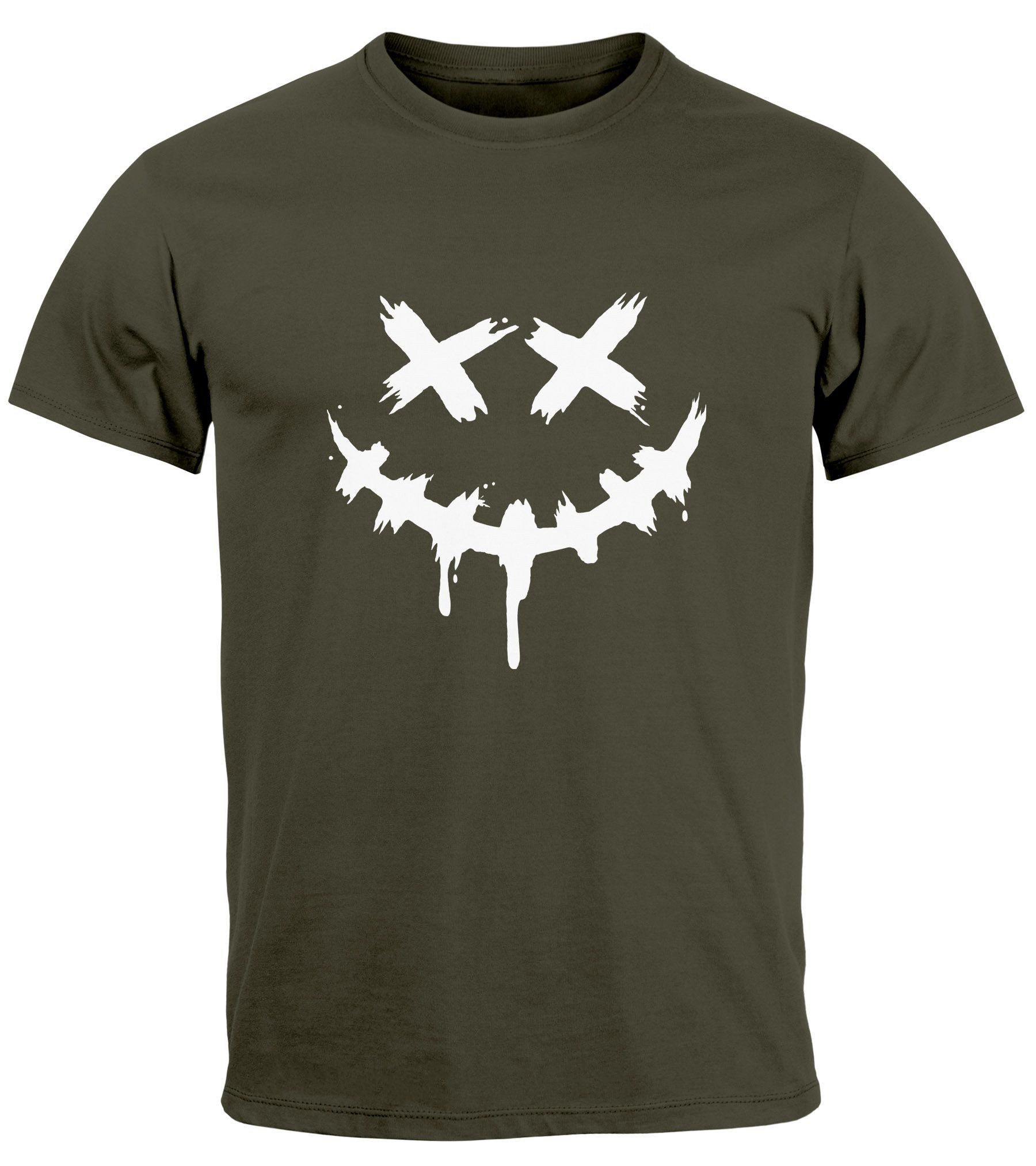 Neverless Print-Shirt Herren T-Shirt Bedruckt Techwear günstig online kaufen