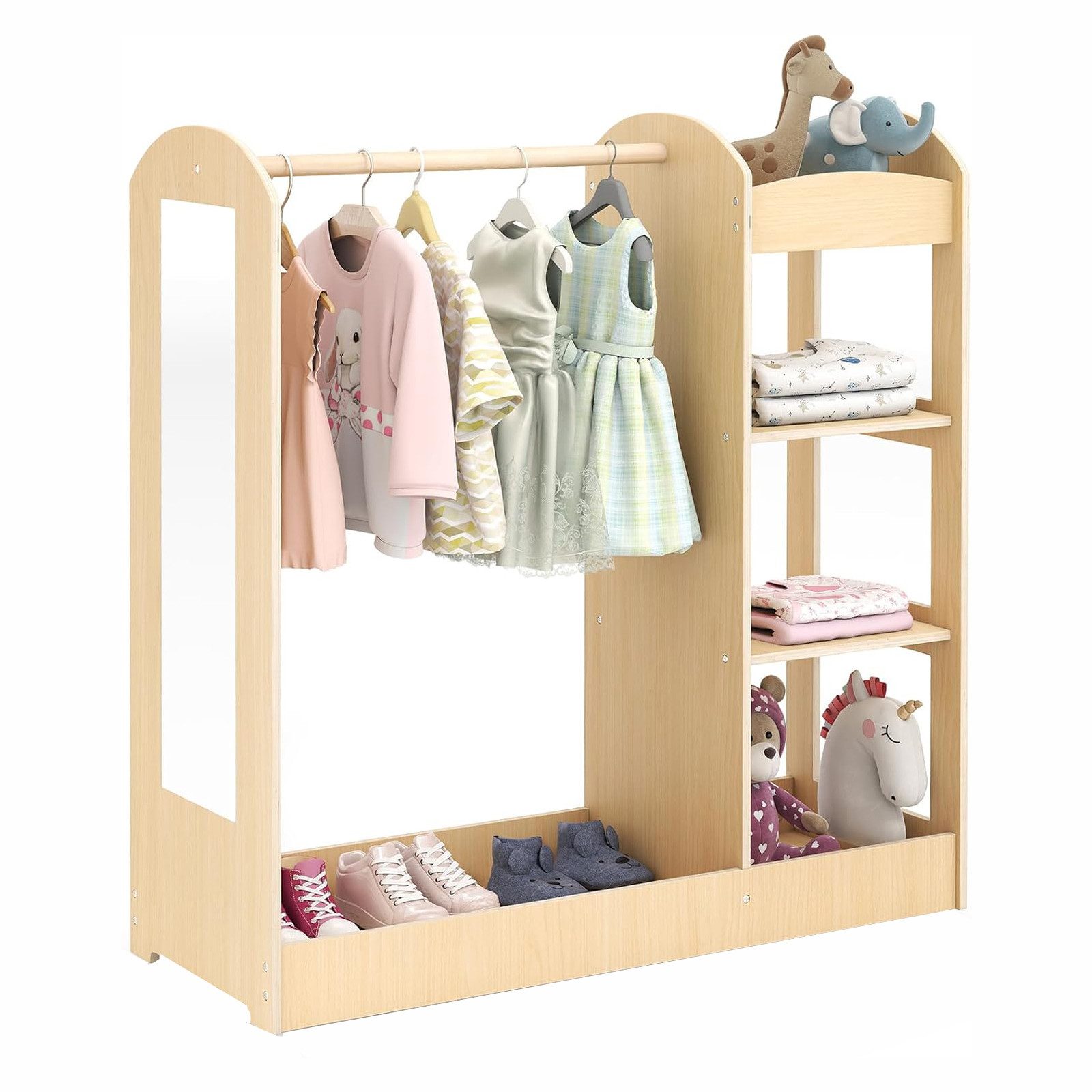 KOMFOTTEU Kleiderständer Kindergarderobe, 93,5 x 38 x 100 cm