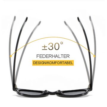 Rnemitery Sonnenbrille Retro Klassisch UV400-Schutz Polarisiert Sonnenbrille für Herren Damen