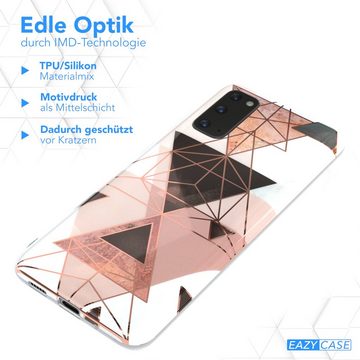 EAZY CASE Handyhülle IMD Motiv Cover für Samsung Galaxy S20 6,2 Zoll, Hülle mit Kameraschutz Slimcover Display Bumper Geometrie Rosa Braun