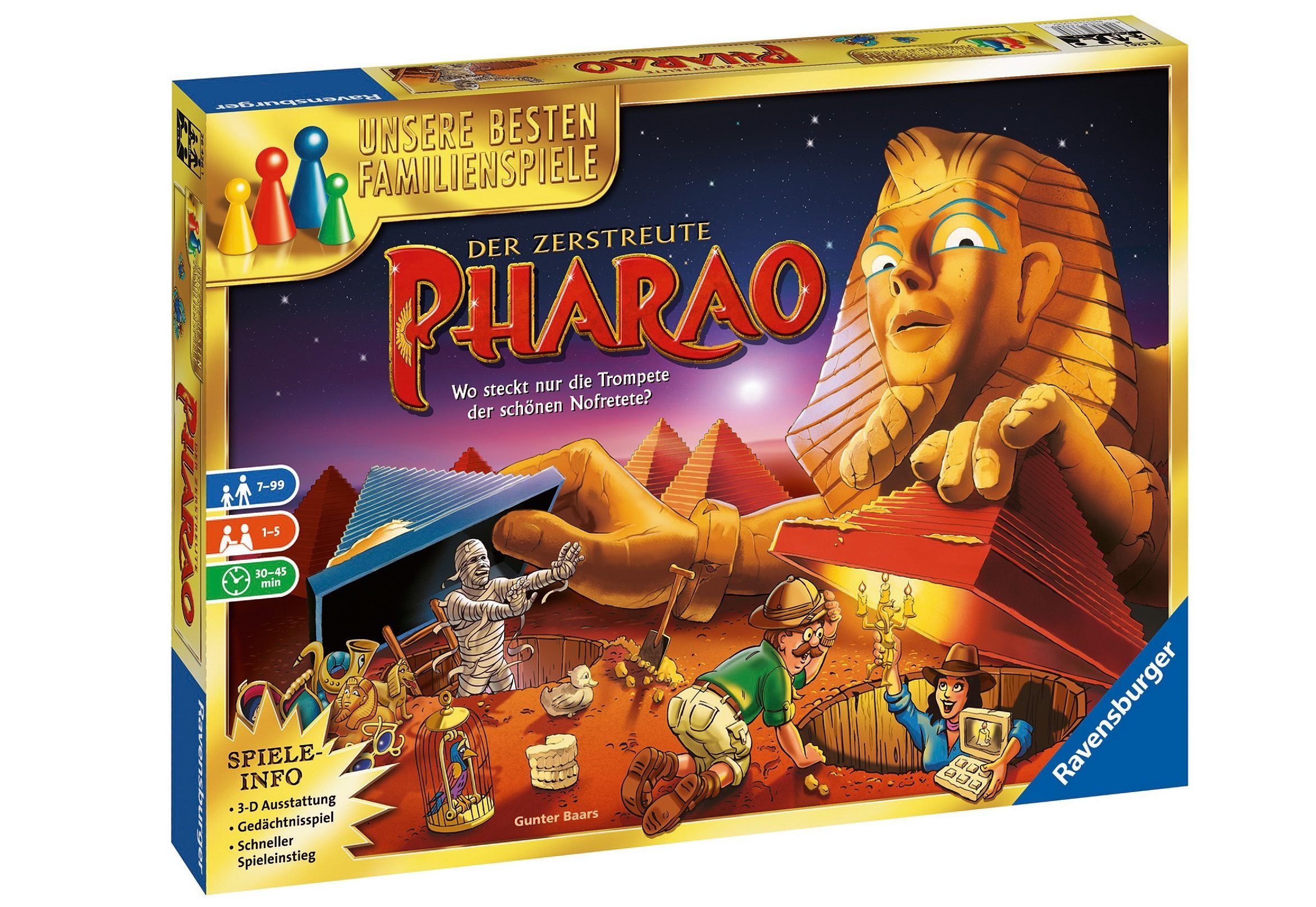 Ravensburger Spiel Der zerstreute Pharao, Made in Europe