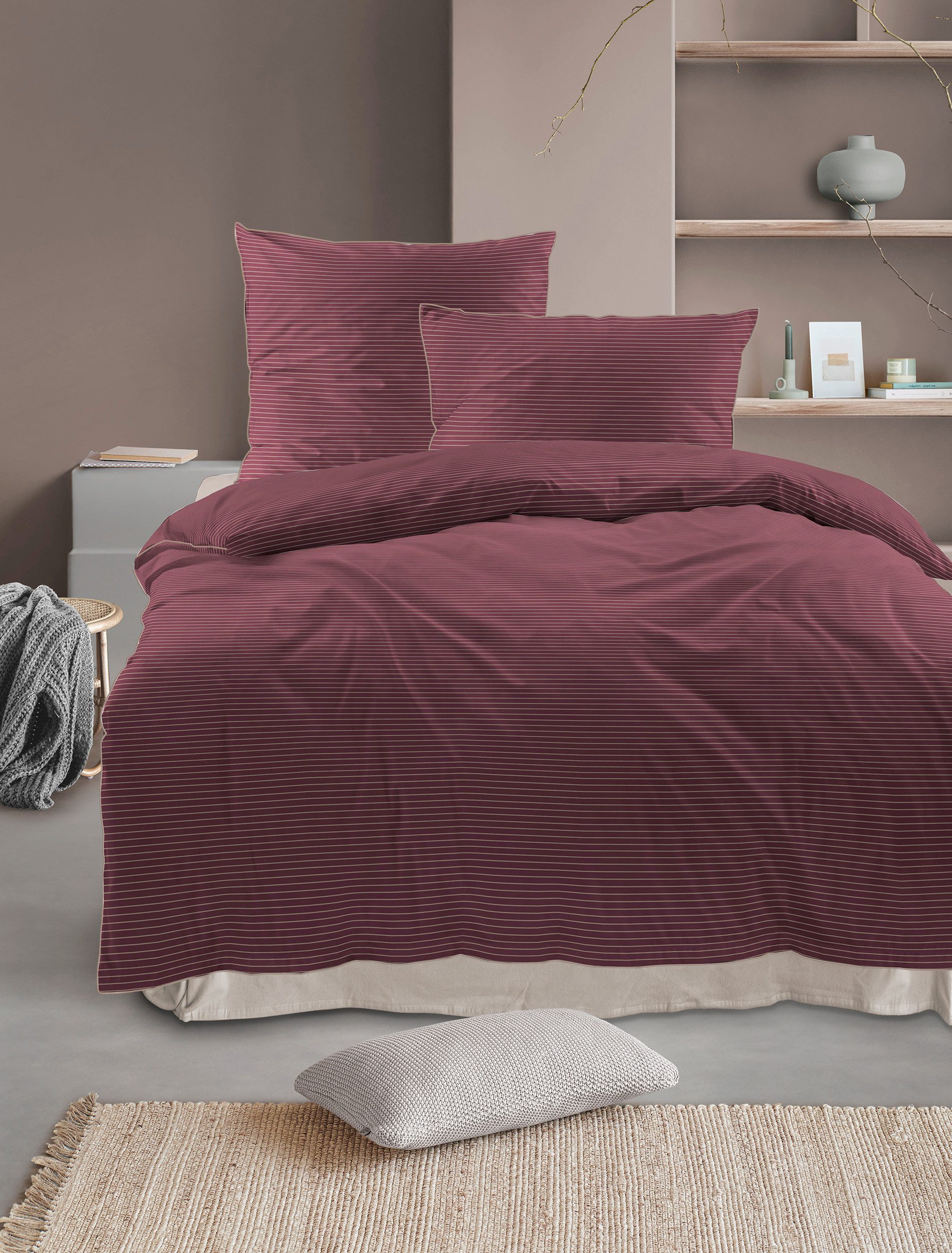 Irisette Bettwäsche Tokio 8607, Mako-Satin, 2 teilig, Mako-Satin, seidiger Glanz, besonders weich und hautschmeichelnd